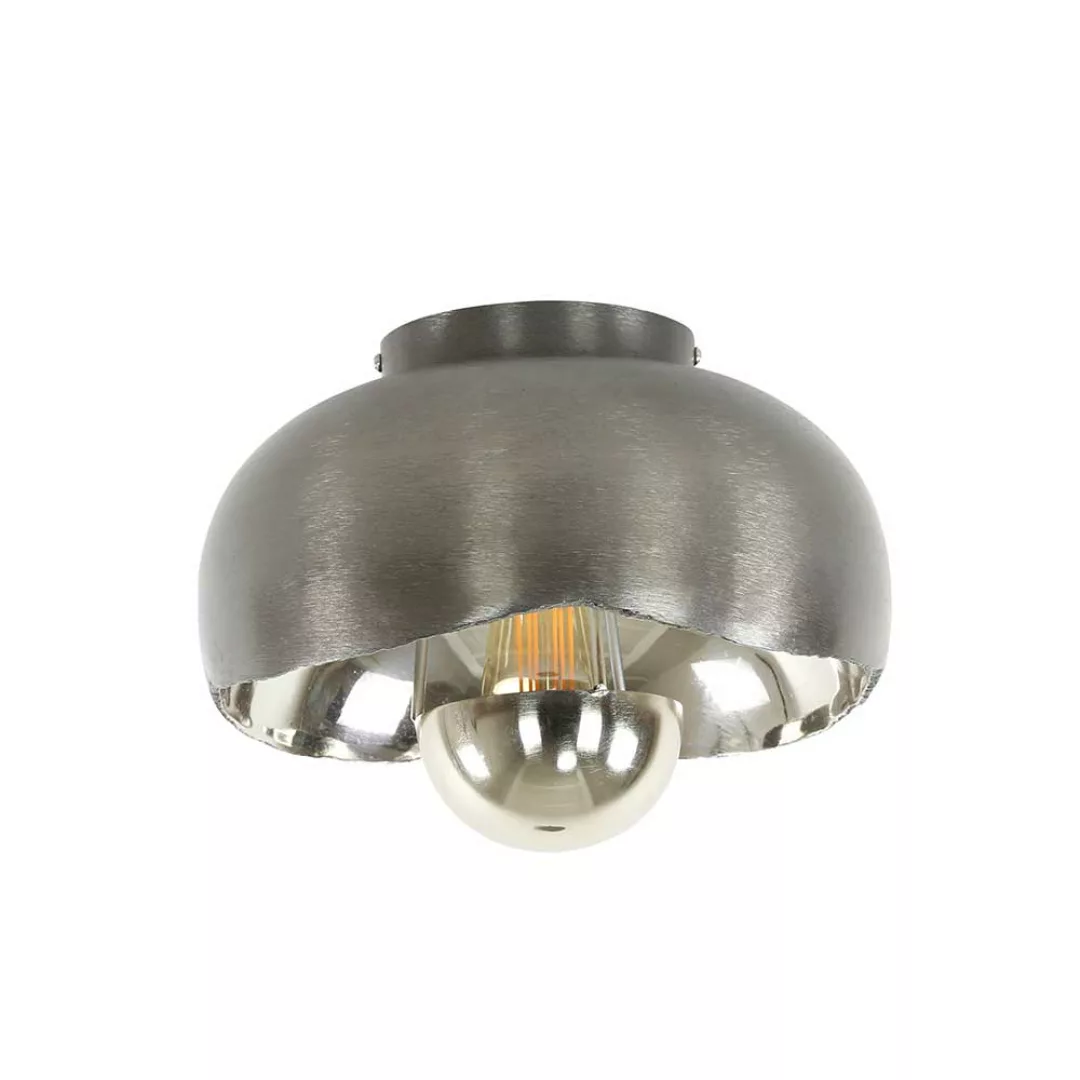 Industriestil Deckenlampe aus Metall Schwarz Nickel günstig online kaufen