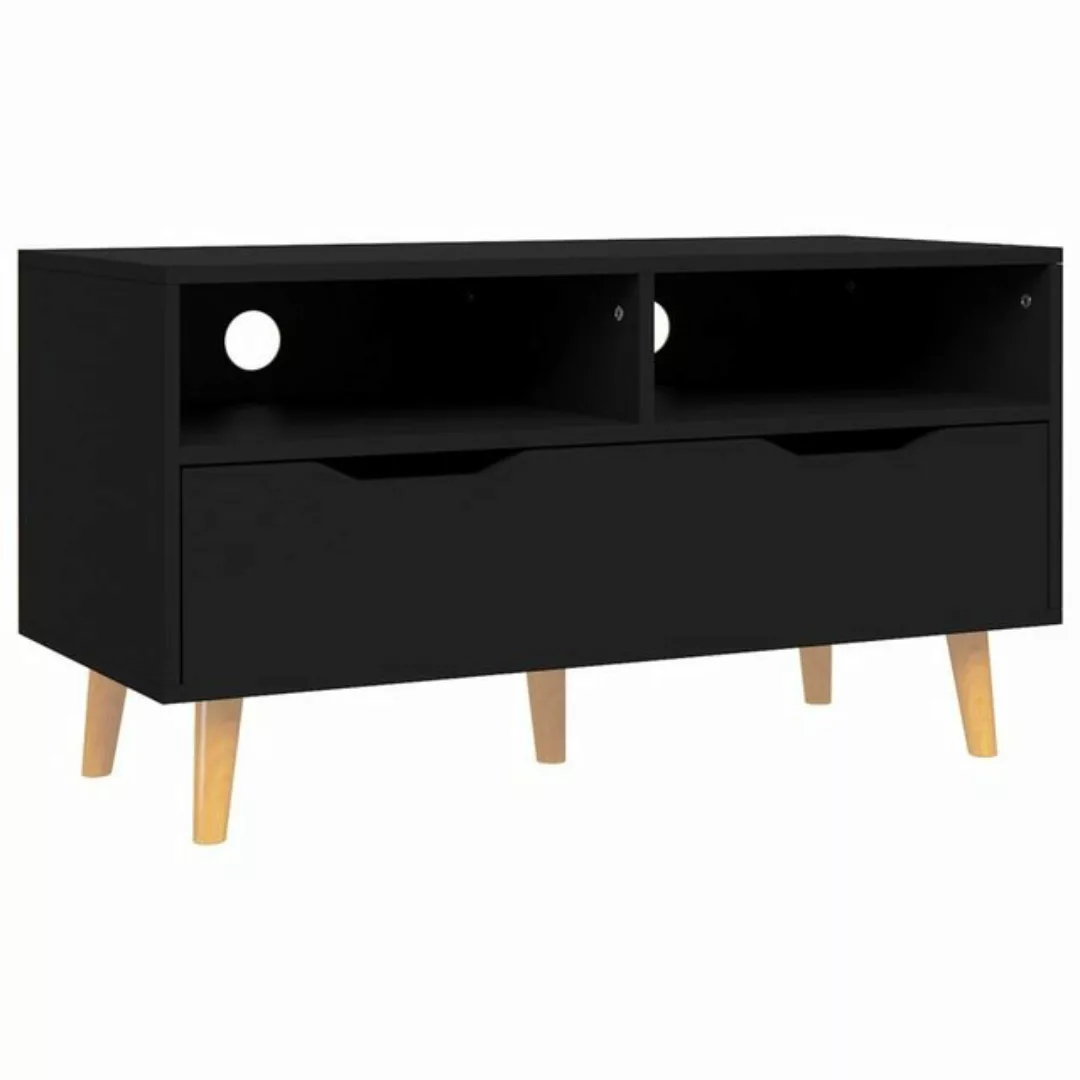 furnicato TV-Schrank Schwarz 90x40x48,5 cm Holzwerkstoff günstig online kaufen