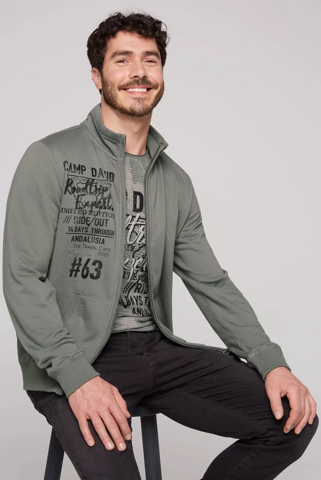 CAMP DAVID Sweatjacke, mit weicher Innenseite günstig online kaufen