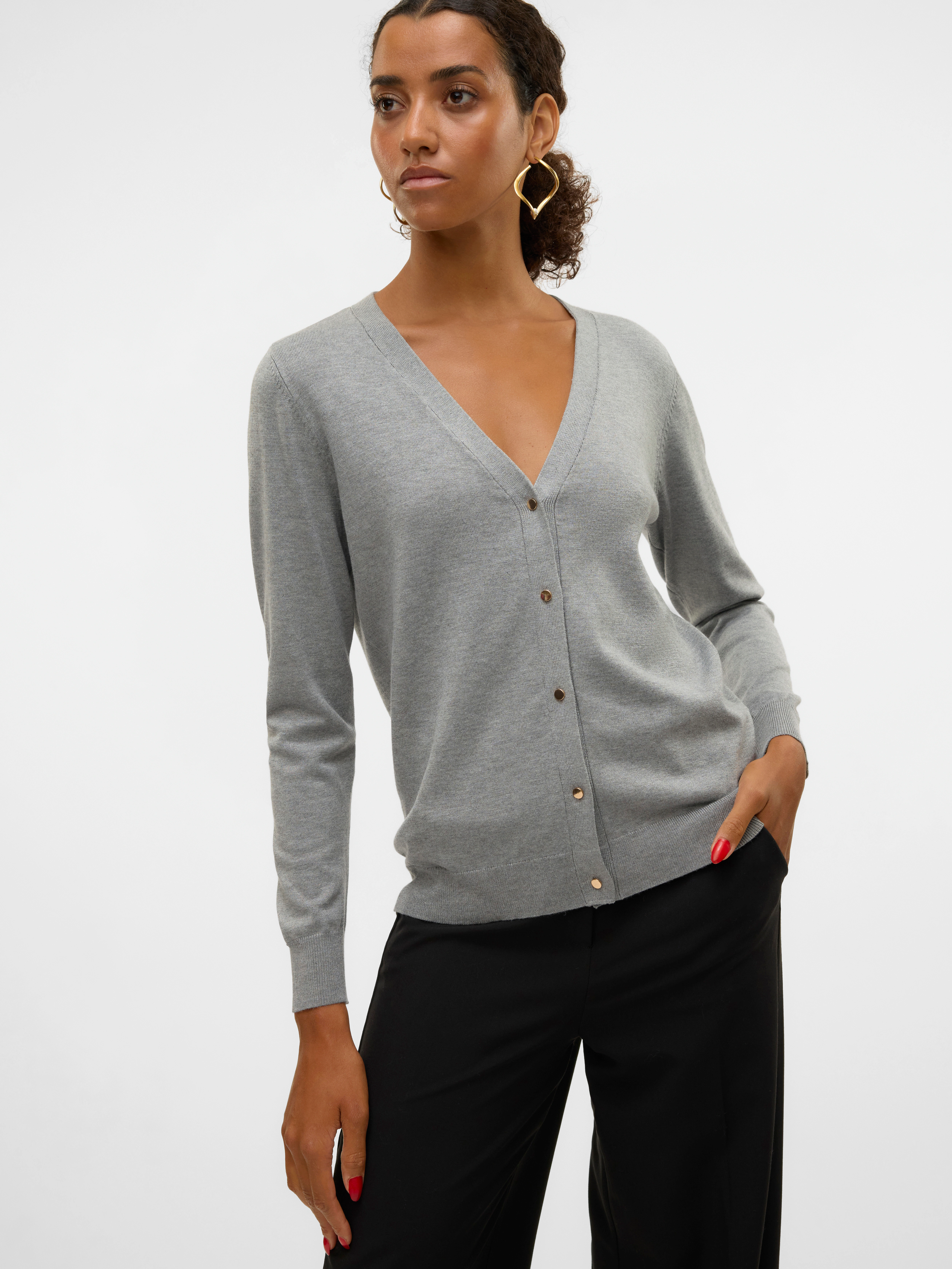 Vero Moda Strickjacke "VMSILJE LS V-NECK CARDIGAN GA NOOS" günstig online kaufen