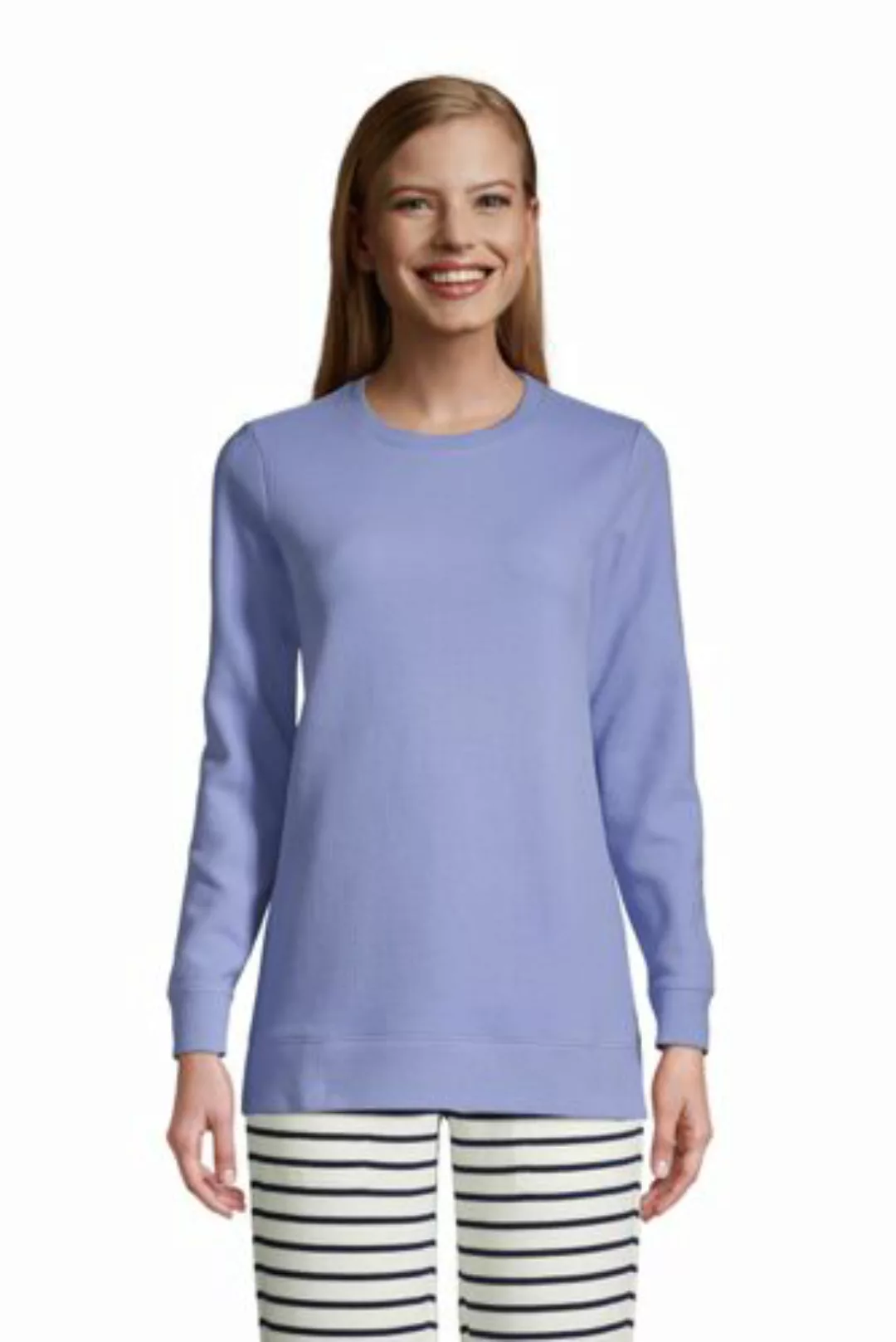 Shirt mit Waffelstruktur, Damen, Größe: XS Normal, Blau, Baumwolle, by Land günstig online kaufen