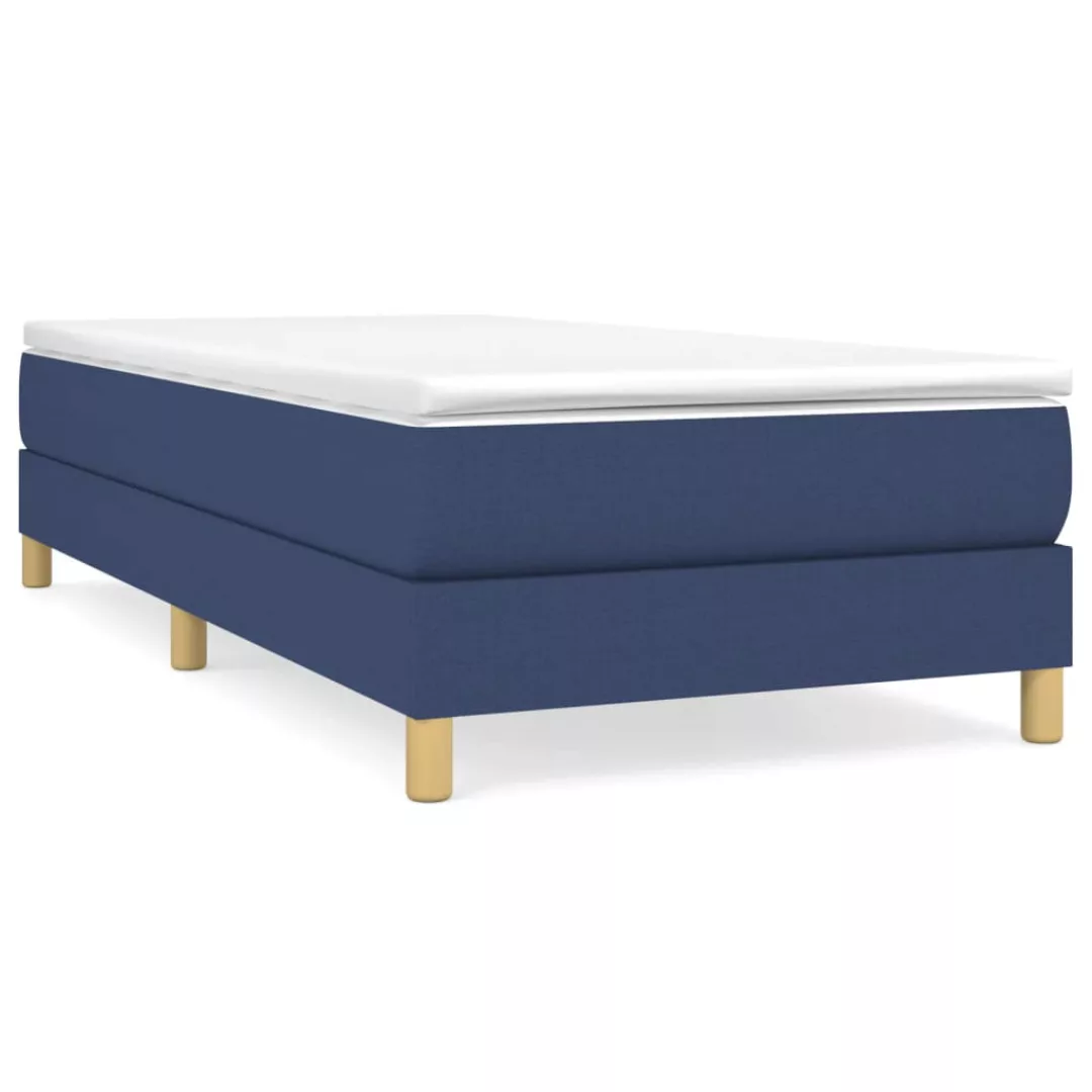 Vidaxl Boxspringbett Blau 100x200 Cm Stoff günstig online kaufen