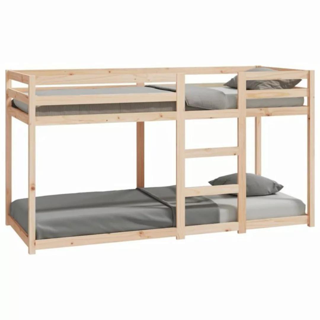 vidaXL Bettgestell Etagenbett 80x200 cm Massivholz Kiefer Bett Bettgestell günstig online kaufen