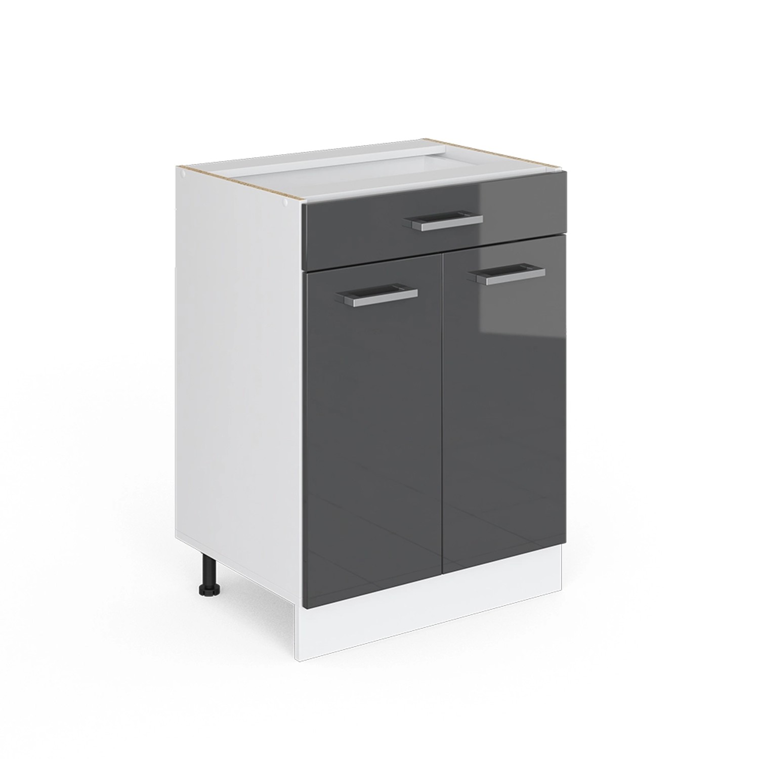 Vicco Unterschrank R-Line, Weiß Hochglanz/Anthrazit, 60 günstig online kaufen