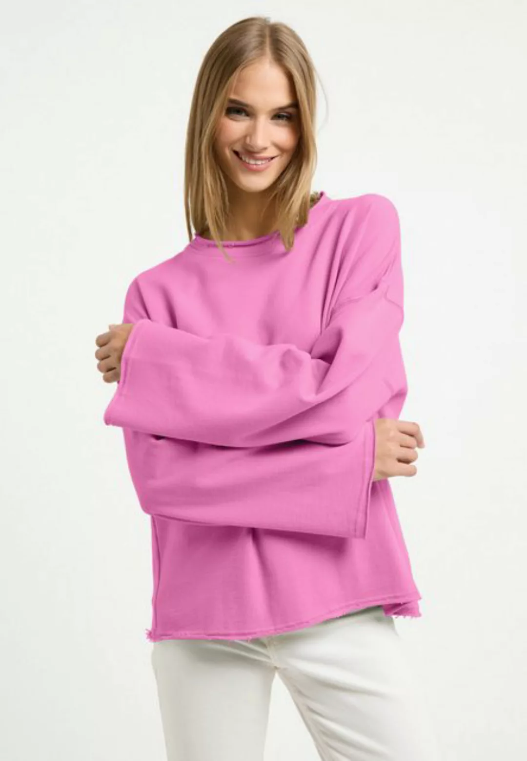 Frieda & Freddies NY Strickpullover Sweat-shirt mit dezenten Farbdetails günstig online kaufen