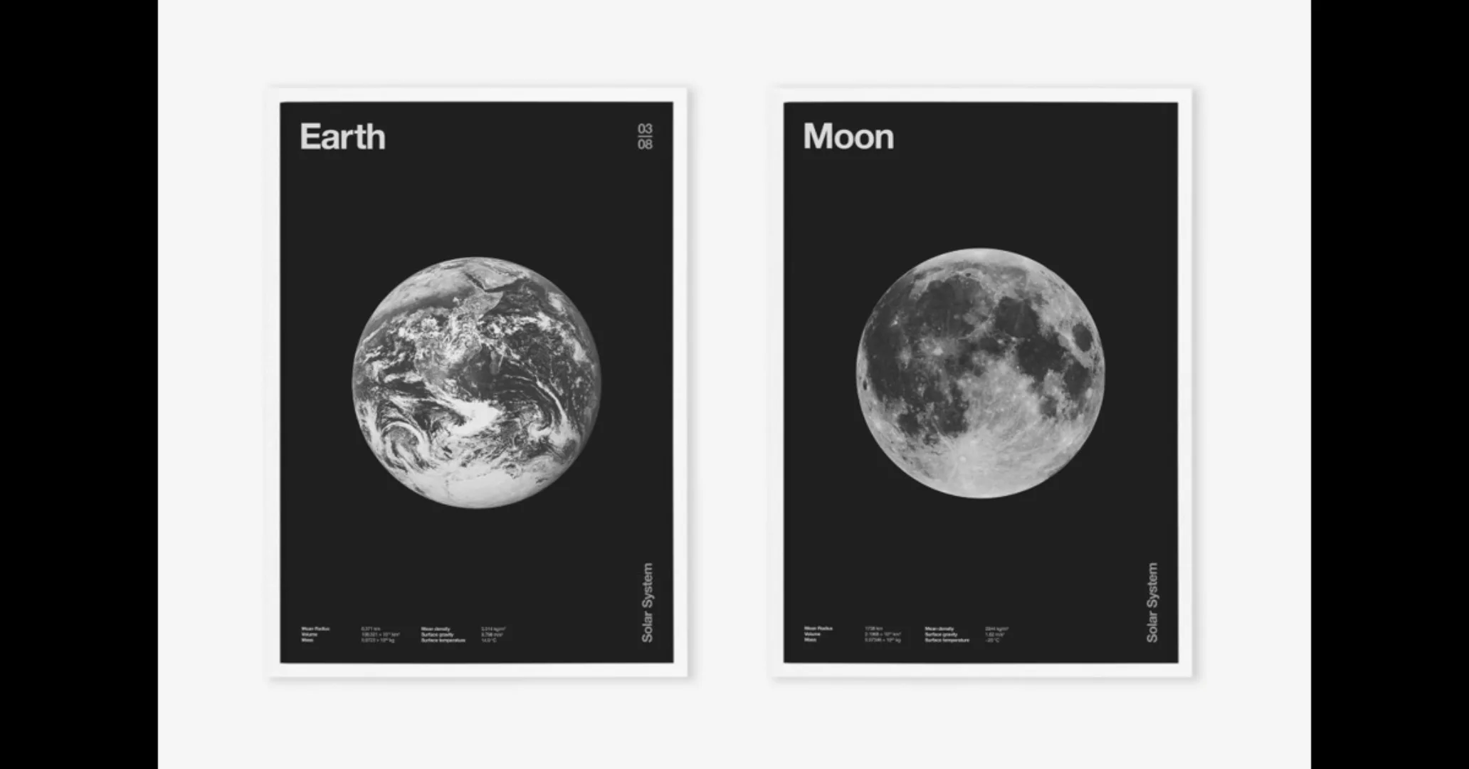 The Clubs 'Our Moon & Earth' 2 x gerahmte Kunstdrucke (A3) - MADE.com günstig online kaufen