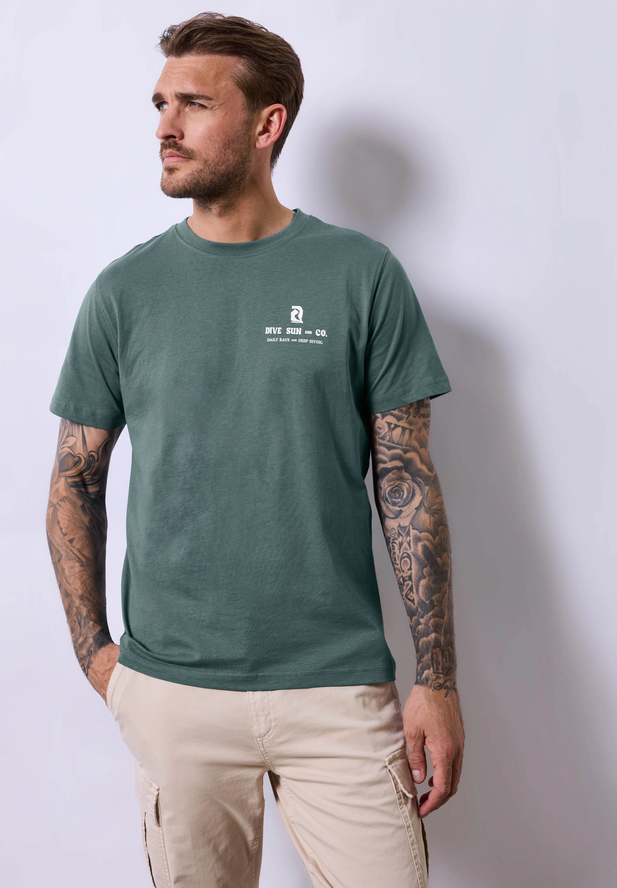 STREET ONE MEN T-Shirt, aus reiner Baumwolle günstig online kaufen