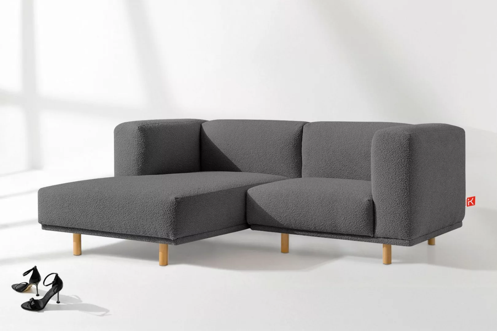 KONSIMO® Ecksofa FOSERO Ecksofa links, hergestellt in der EU, handgearbeite günstig online kaufen