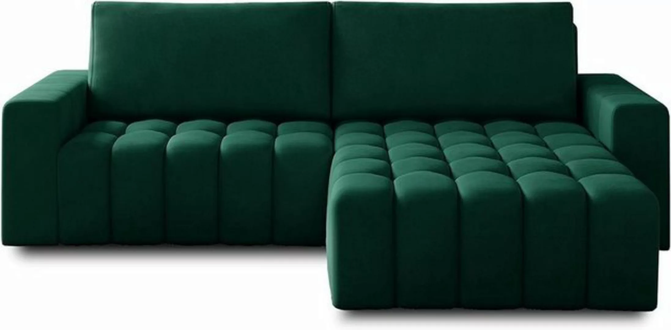 MOEBLO Ecksofa BONTON aus Samstoff, Couch für Wohnzimmer Schlafsofa Sofagar günstig online kaufen