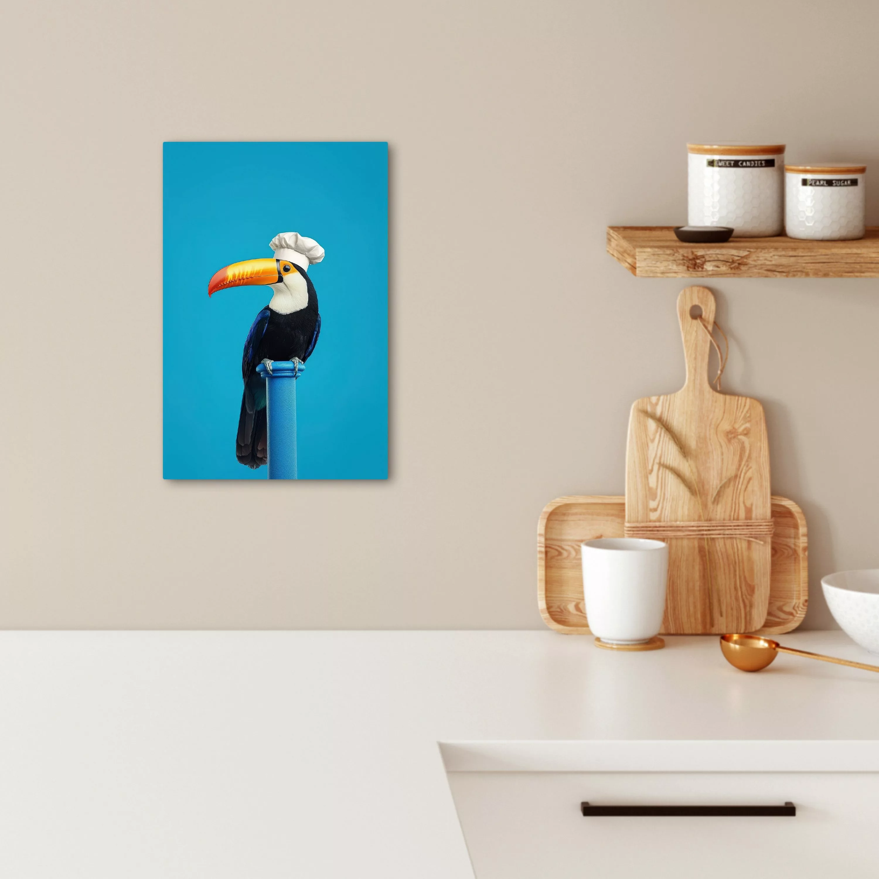 OneMillionCanvasses® Leinwandbild Tucan - Sockel - günstig online kaufen