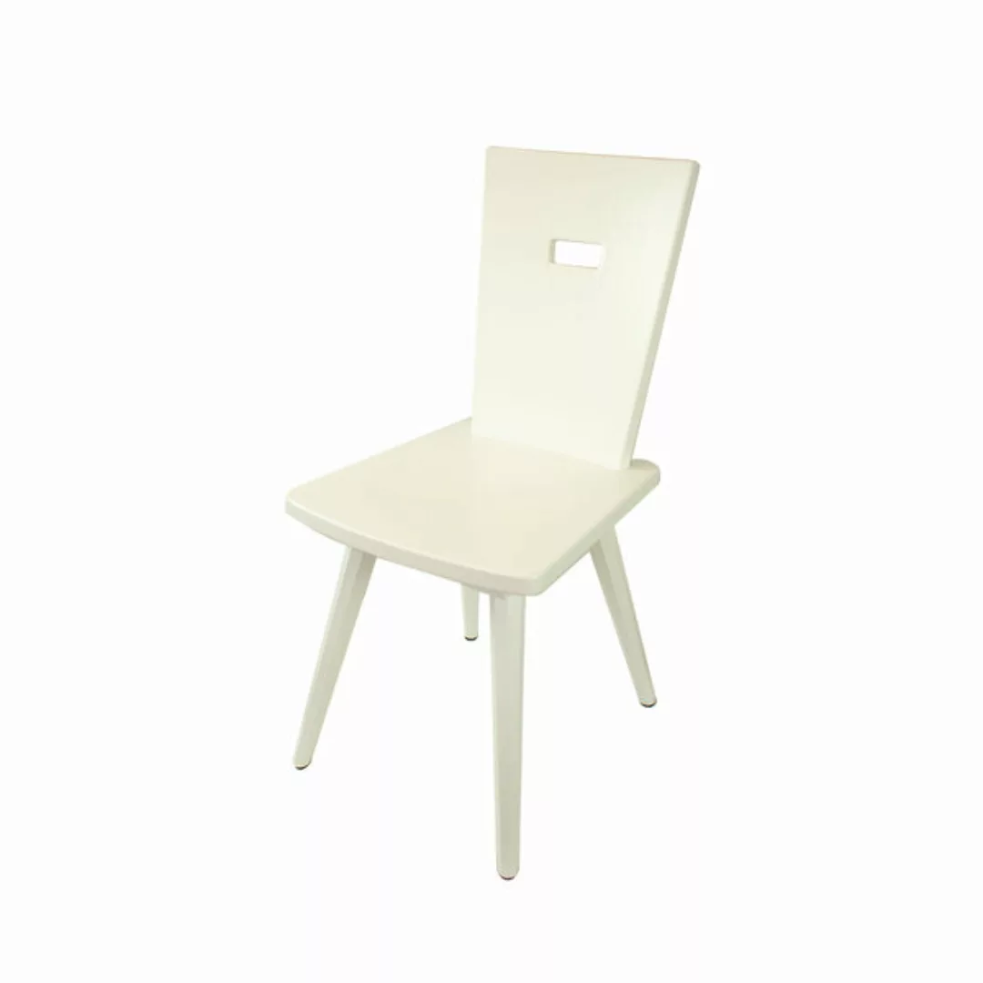 Eleganter Stuhl 'Black Or White' | Vollholz | Griff Herzförmig günstig online kaufen