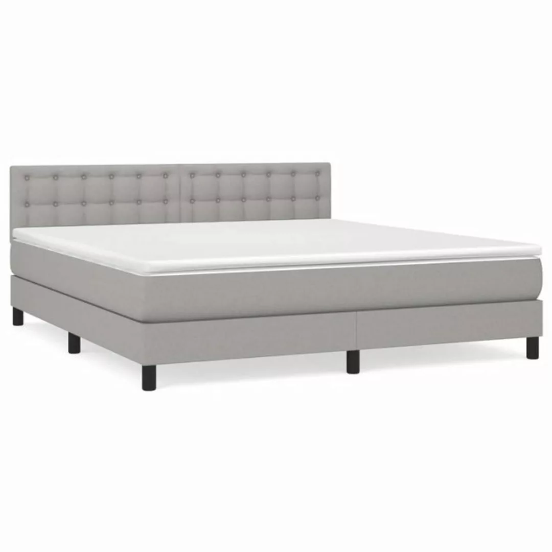 Vidaxl Boxspringbett Mit Matratze Dunkelgrau 160x200 Cm Stoff günstig online kaufen