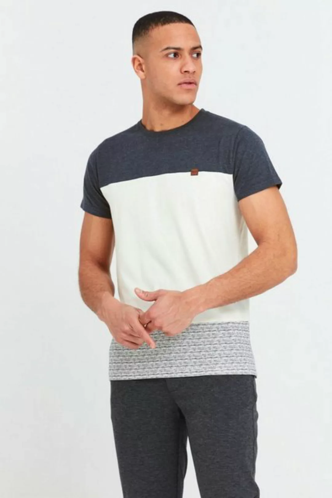 Indicode T-Shirt IDRemmond T-Shirt im Colorblock-Look günstig online kaufen