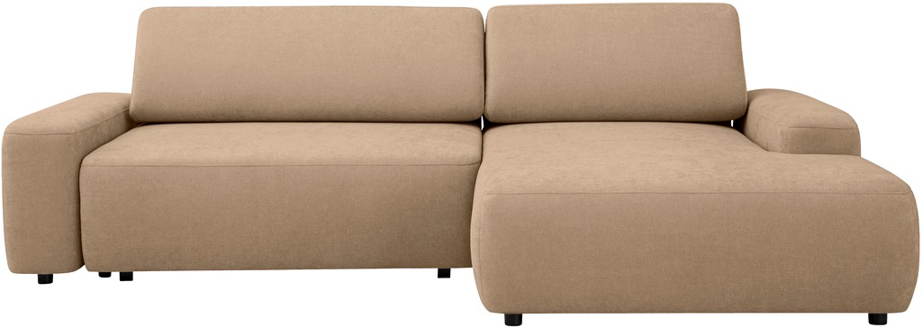 INOSIGN Ecksofa »TORGE (264cm), Schlafsofa in Cord, Samtvelours o Struktur günstig online kaufen