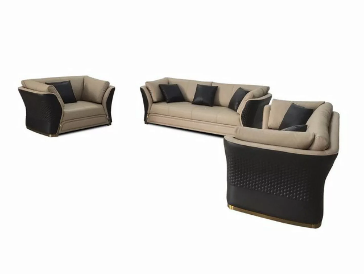 Xlmoebel Sofa Ledersofa, Couch, Wohnlandschaft, Sofagarnitur, Design-Couche günstig online kaufen