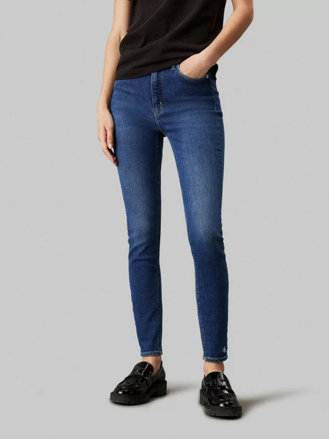 Calvin Klein Jeans Skinny-fit-Jeans HIGH RISE SUPER SKINNY ANKLE im 5-Pocke günstig online kaufen