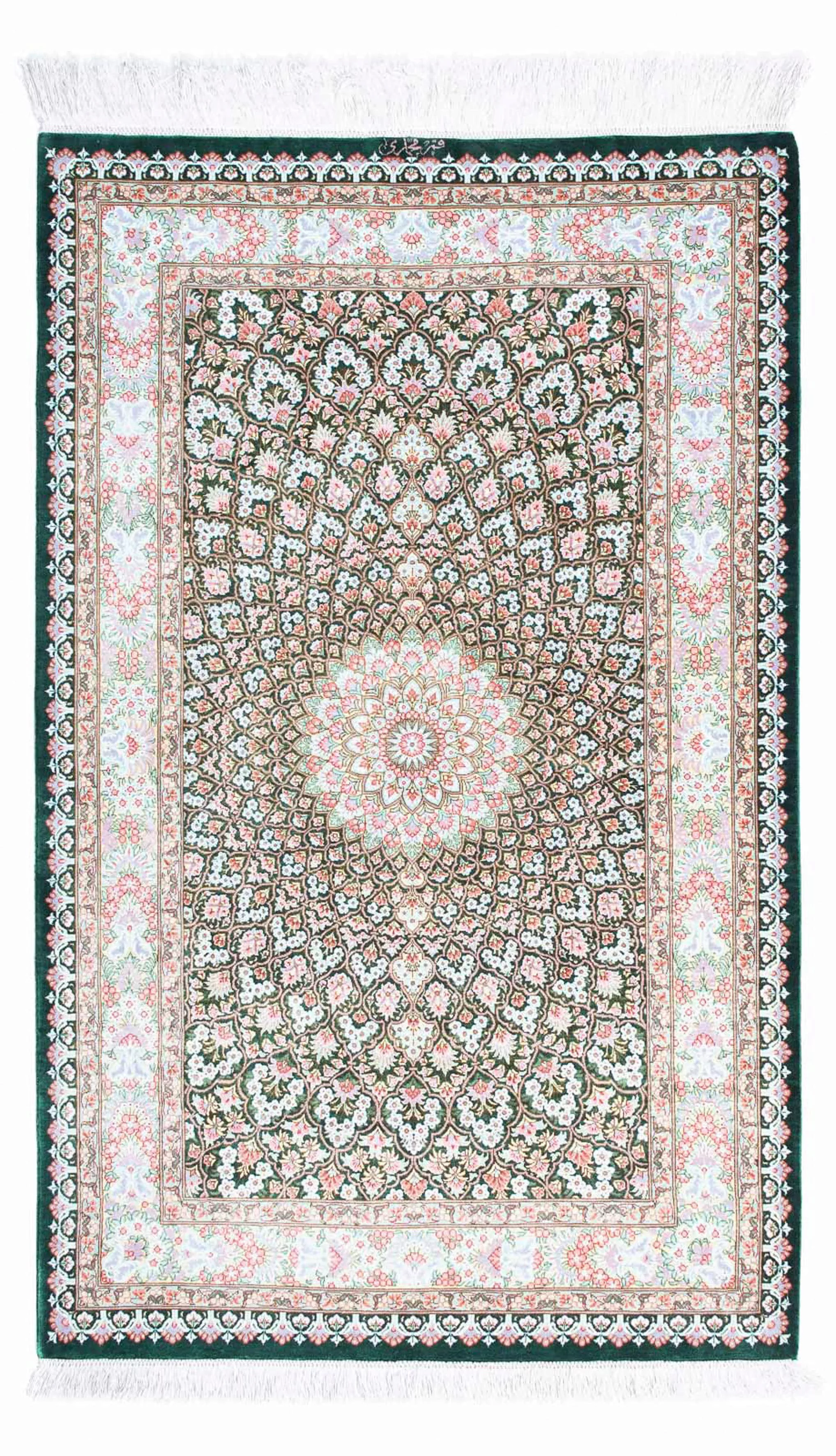 morgenland Orientteppich »Perser - Ghom - 128 x 83 cm - grün«, rechteckig günstig online kaufen