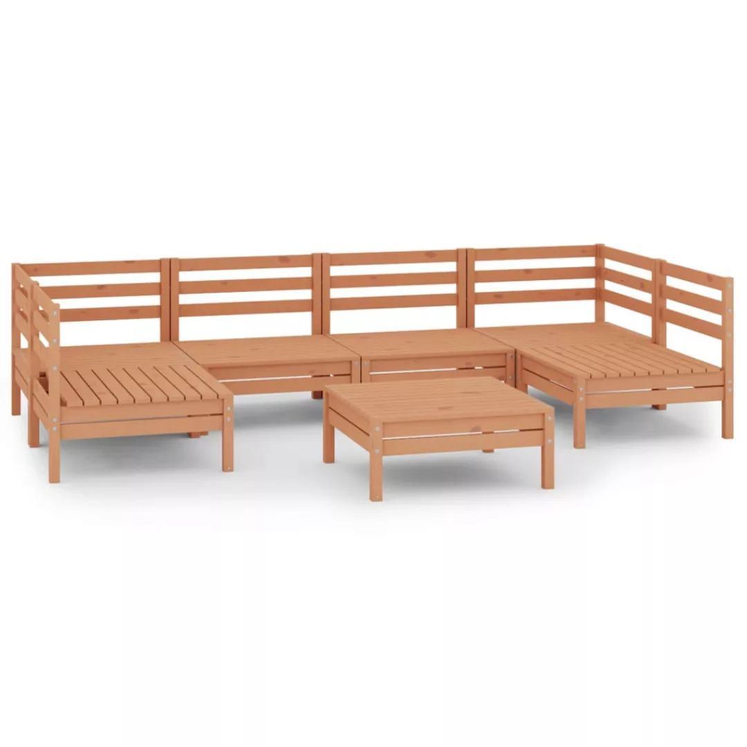 7-tlg. Garten-lounge-set Honigbraun Massivholz Kiefer günstig online kaufen