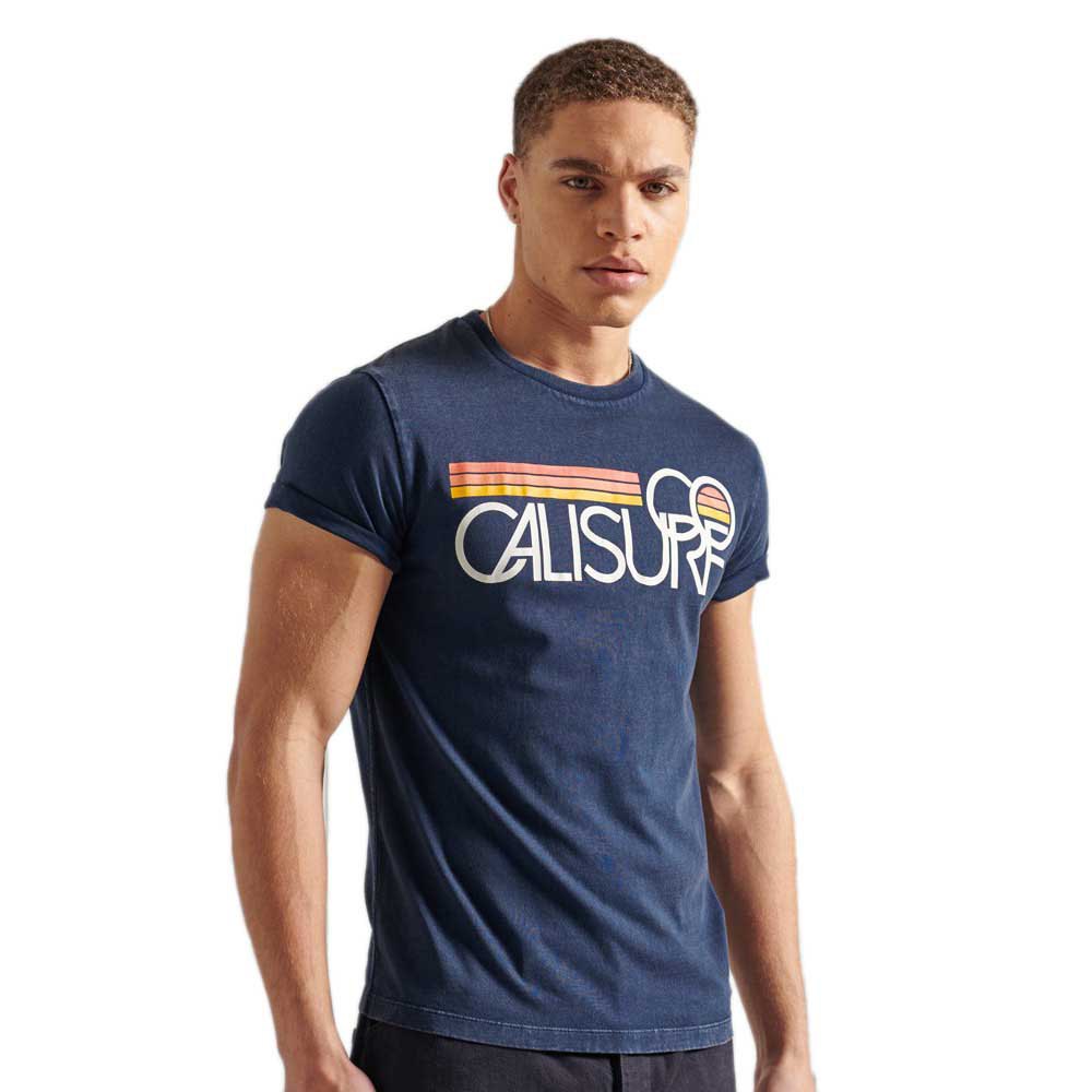 Superdry Cali Surf Graphic 220 Kurzärmeliges T-shirt XS Nautical Navy günstig online kaufen