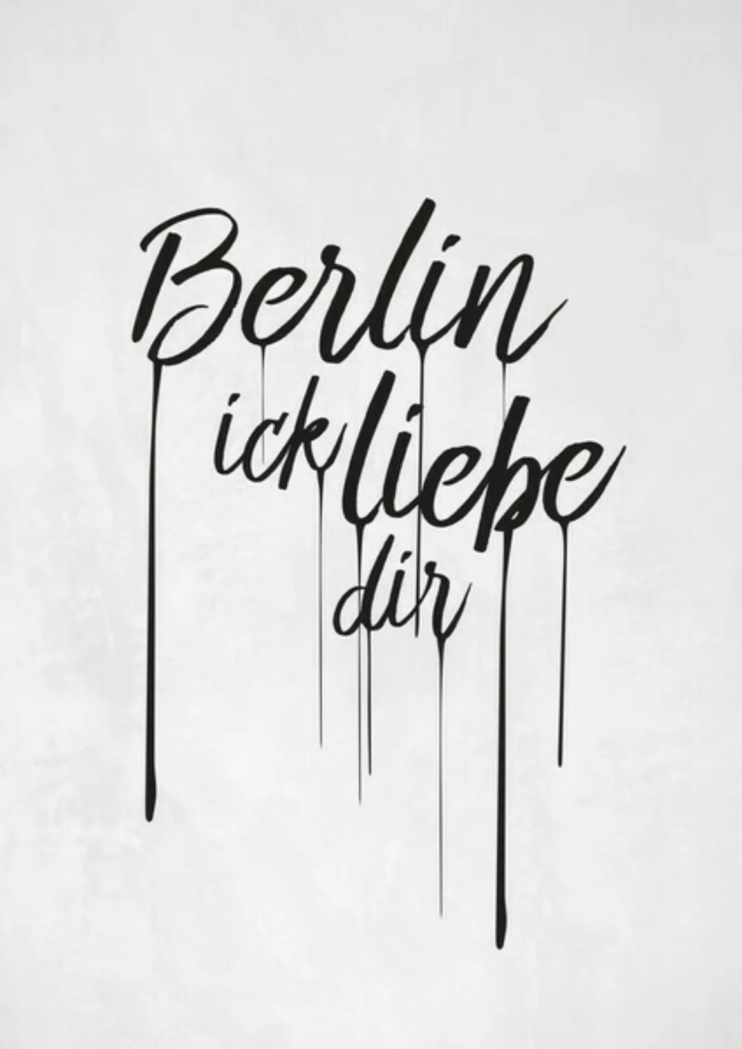 Poster / Leinwandbild - Berlin Ick Liebe Dir günstig online kaufen