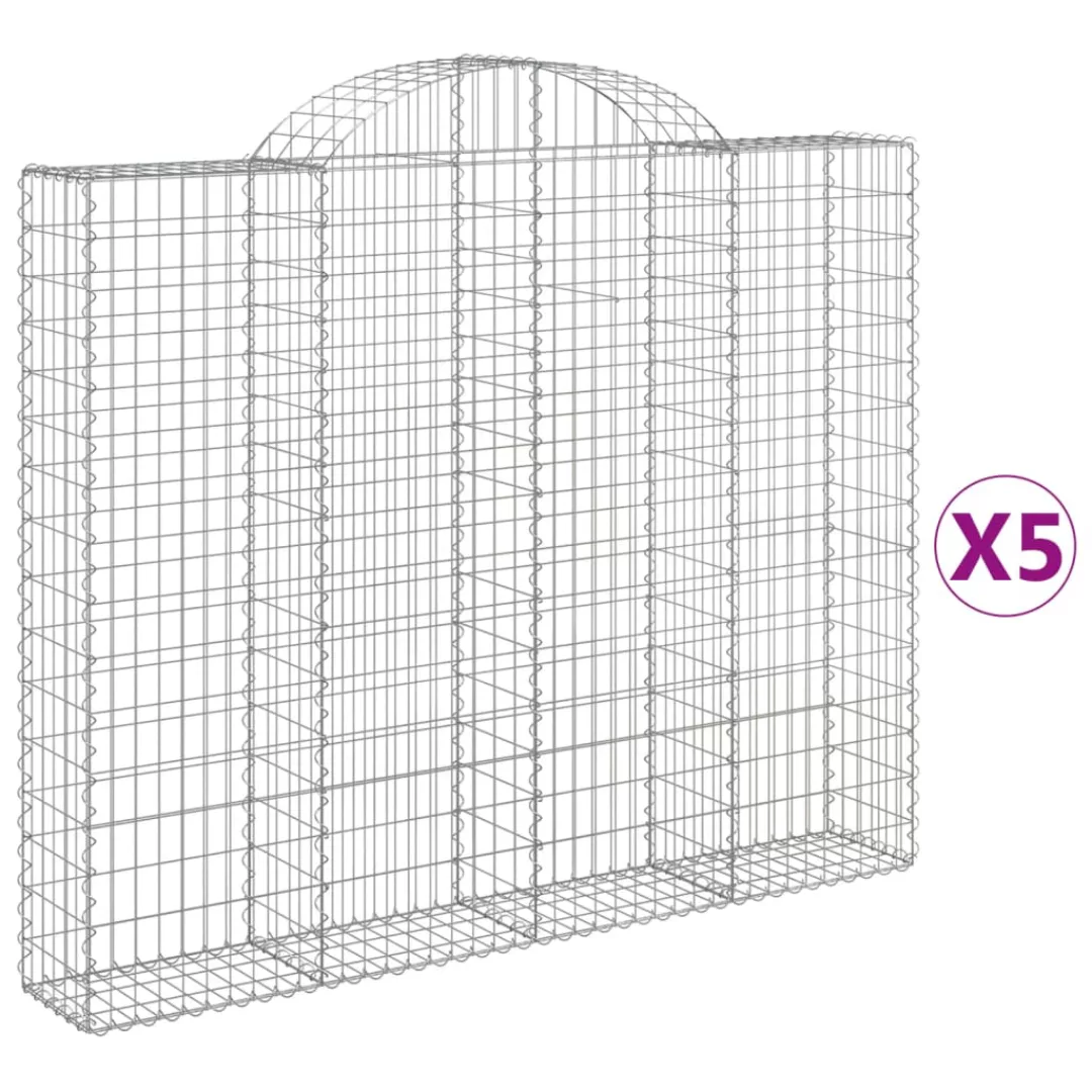 Vidaxl Gabionen Mit Hochbogen 5 Stk. 200x30x160/180cm Verzinktes Eisen günstig online kaufen