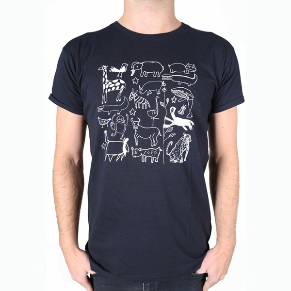 Herren Print T-shirt Aus Bio-baumwolle Serengeti Schwarz günstig online kaufen