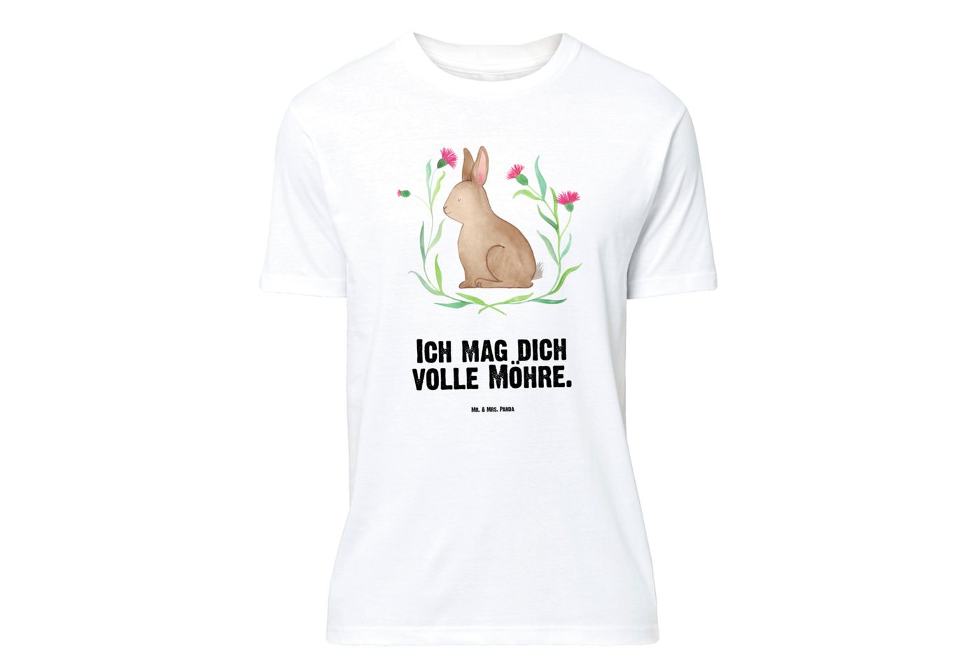 Mr. & Mrs. Panda T-Shirt Hase sitzend - Weiß - Geschenk, Grüße, Geburstag, günstig online kaufen