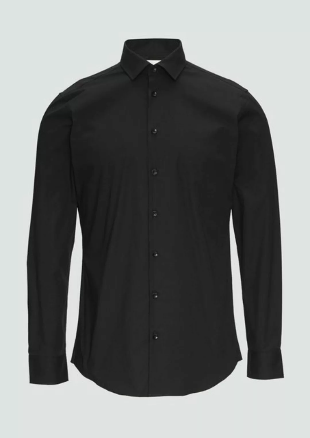 s.Oliver BLACK LABEL Langarmhemd Tailored Fit: Businesshemd aus Baumwollstr günstig online kaufen