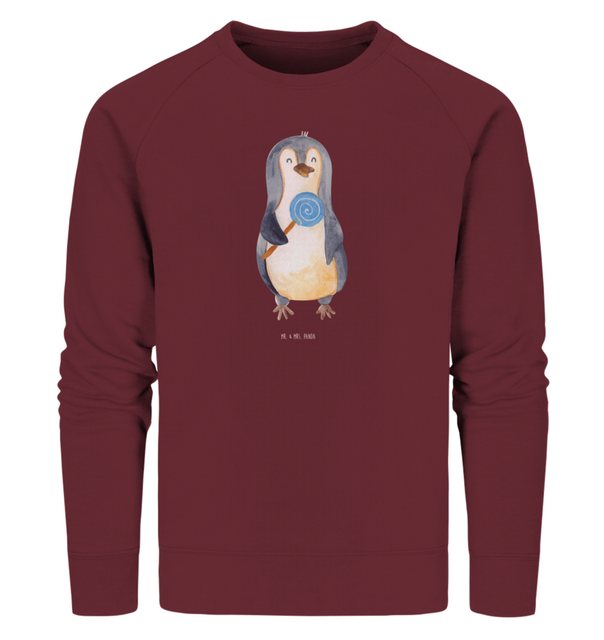 Mr. & Mrs. Panda Longpullover Größe XL Pinguin Lolli - Burgundy - Geschenk, günstig online kaufen