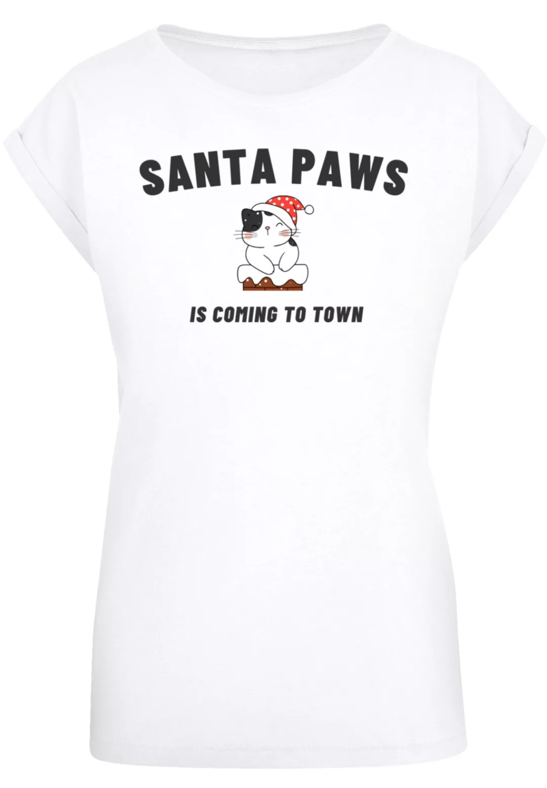 F4NT4STIC T-Shirt "Santa Paws Christmas Cat", Premium Qualität, Rock-Musik, günstig online kaufen