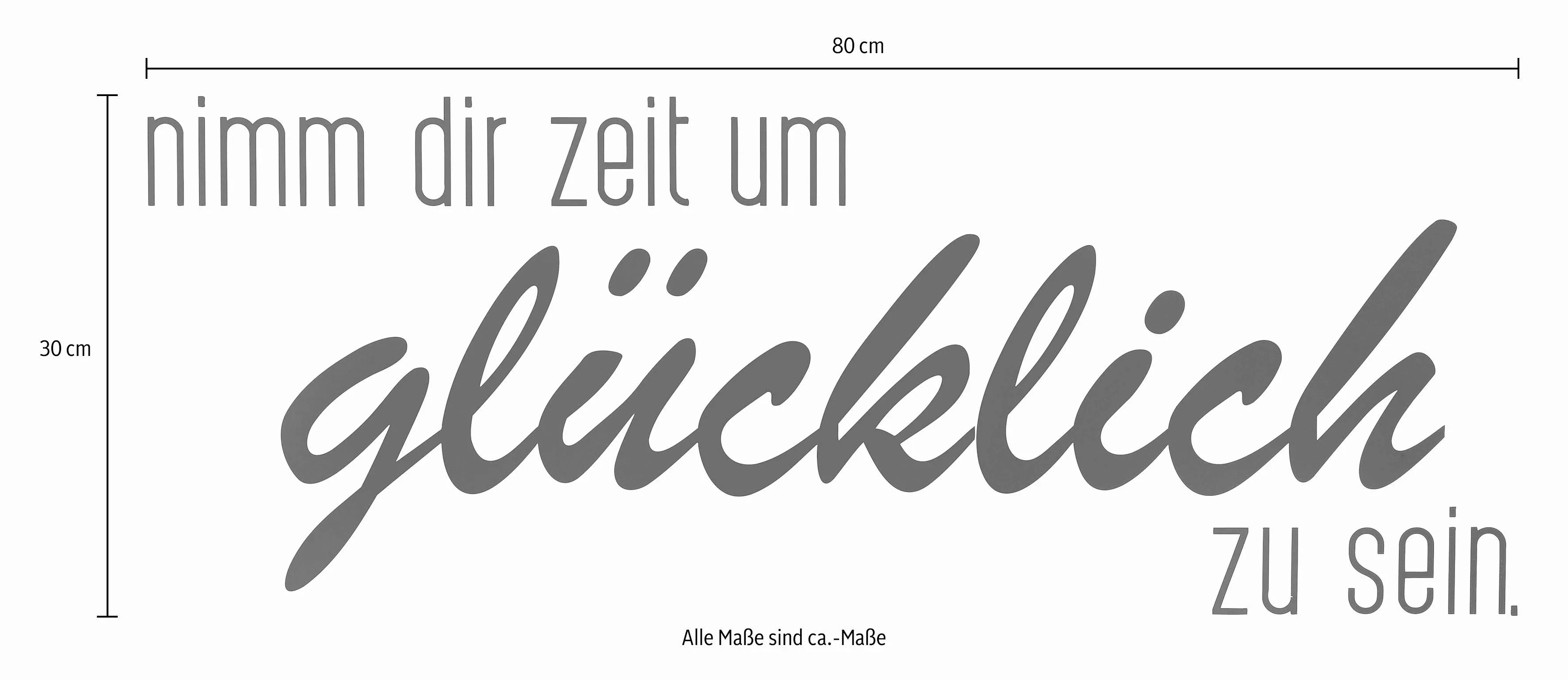 Home affaire Wandspruch "Schriftzug "Nimm dir Zeit um glücklich zu sein"", günstig online kaufen