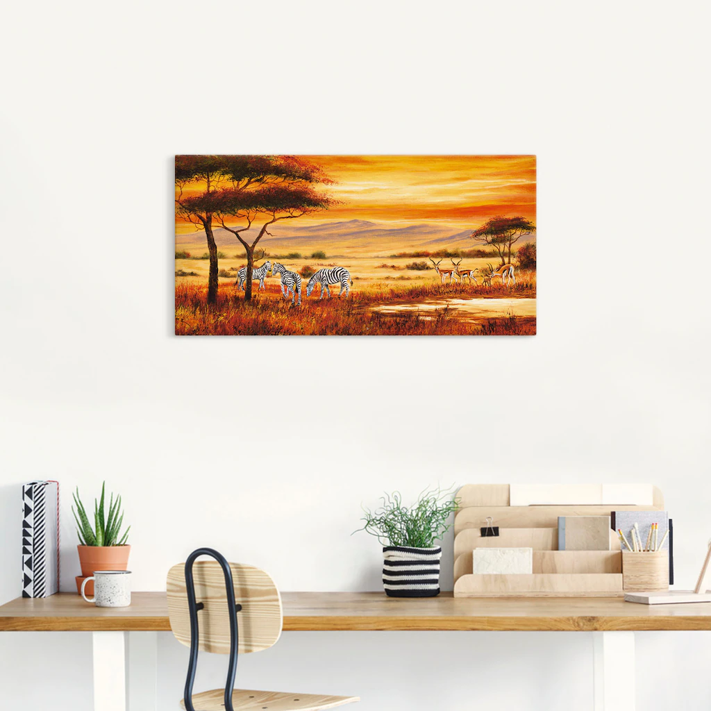 Artland Wandbild "Afrikanische Landschaft I", Afrika, (1 St.), als Leinwand günstig online kaufen