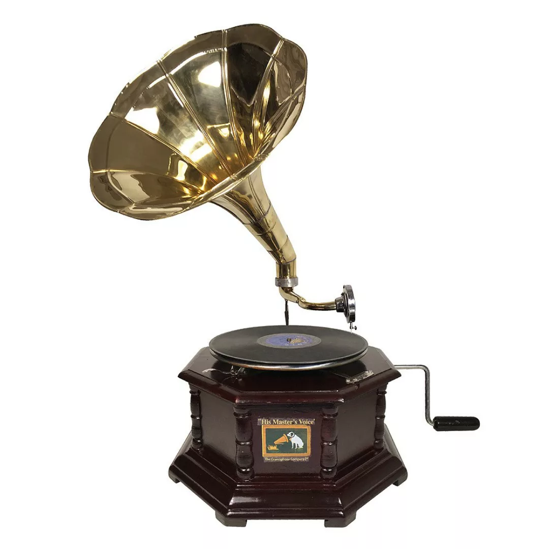 Grammophon Antik-Stil 8-Eckig Nostalgie Schellackplatten Trichter Grammofon günstig online kaufen