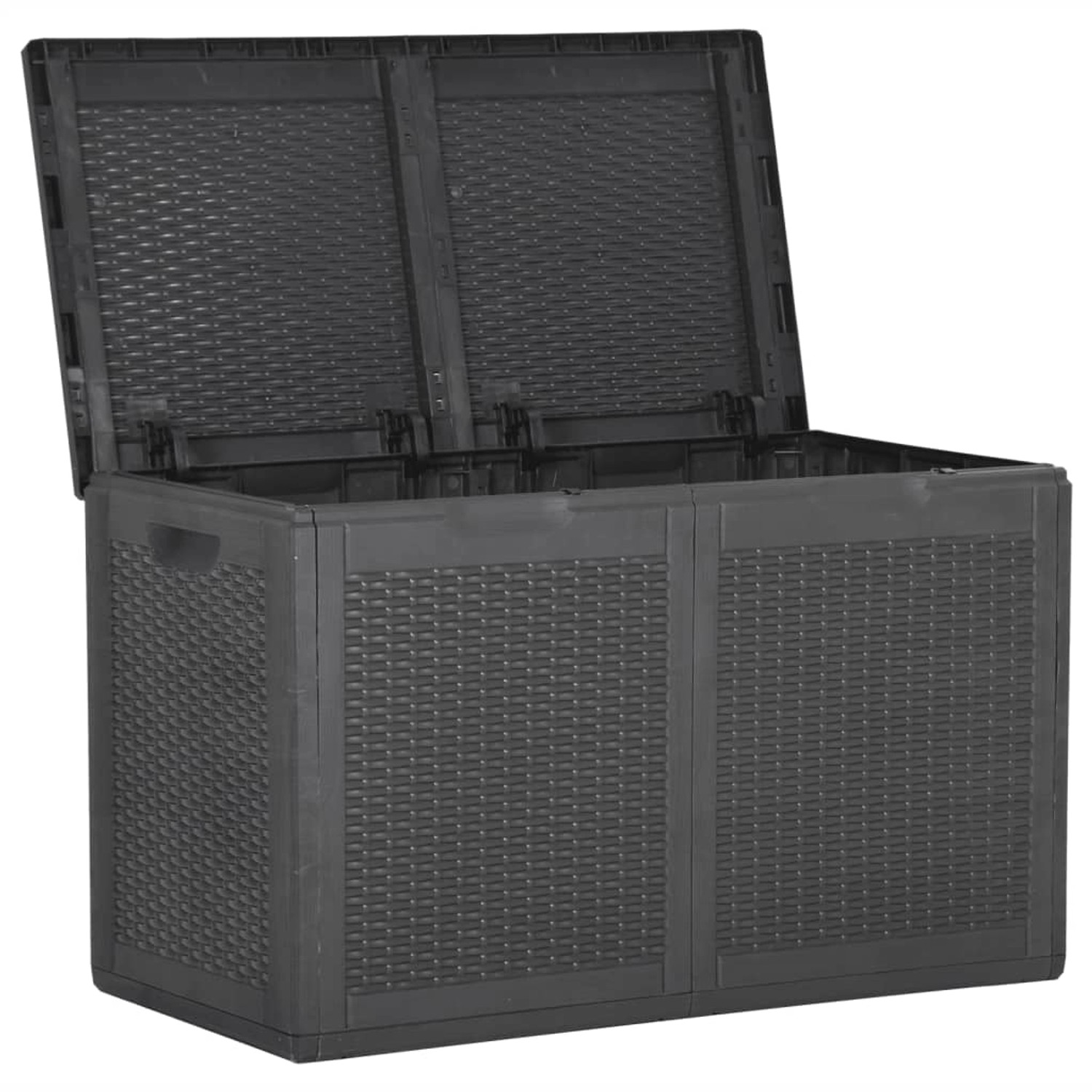 Garten-aufbewahrungsbox 180 L Schwarz Pp Rattan günstig online kaufen