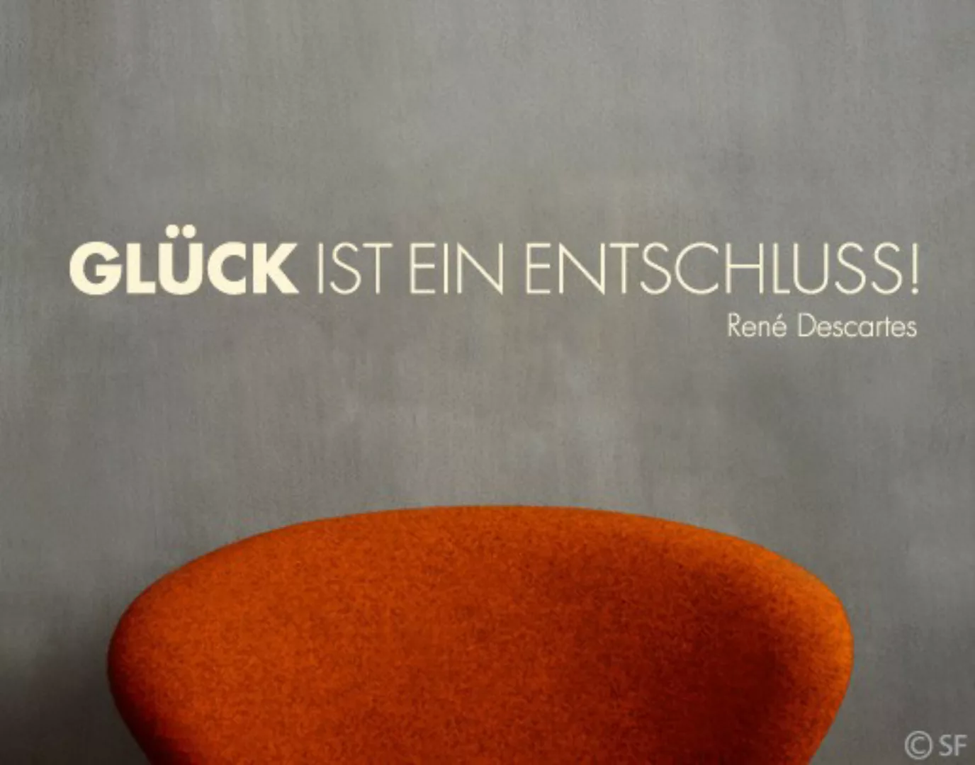 Wandtattoo Spruch No.SF896 Glück II - Wandzitat Glück ist ein Entschluss! günstig online kaufen