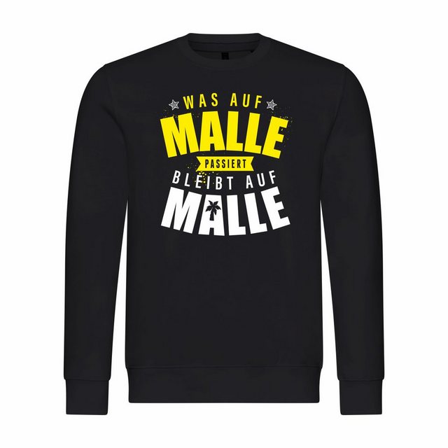 deinshirt Rundhalspullover Herren Sweatshirt Was auf Malle passiert Mit Pri günstig online kaufen