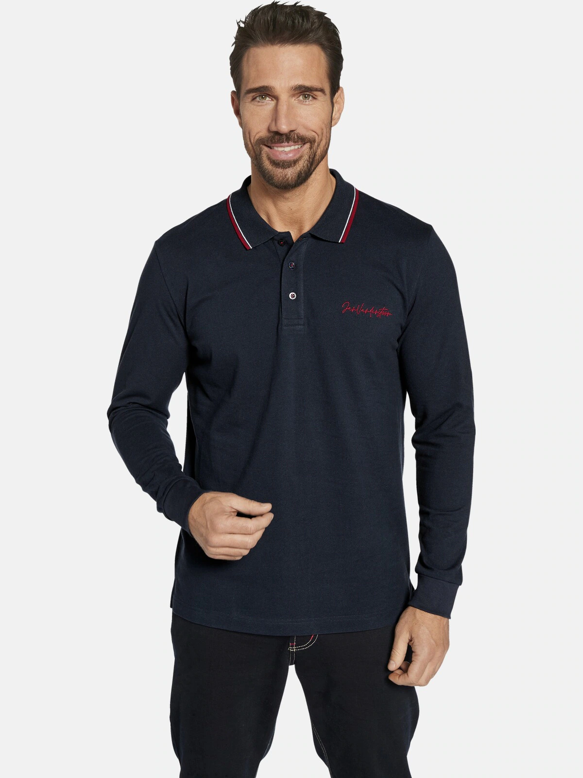 Jan Vanderstorm Langarm-Poloshirt "Doppelpack Langarm-Poloshirt TEUVO" günstig online kaufen