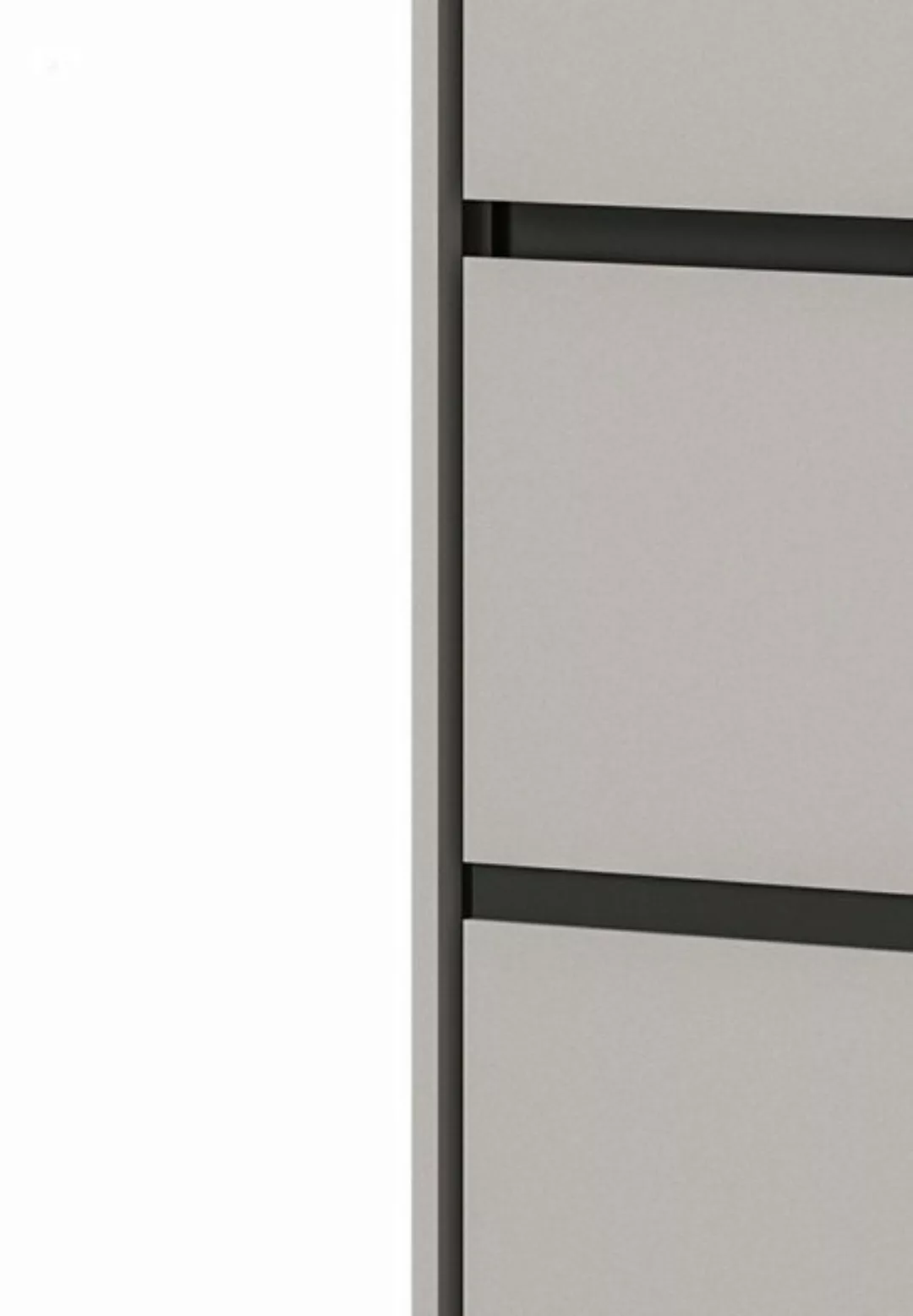 Inn.Furn Hochschrank Malik (Bad Hängeschrank in grau mit schwarz, 35 x 163 günstig online kaufen