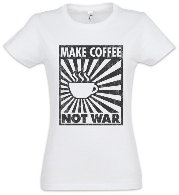 Urban Backwoods Print-Shirt Make Coffee Not War Damen T-Shirt Koffein Kaffe günstig online kaufen