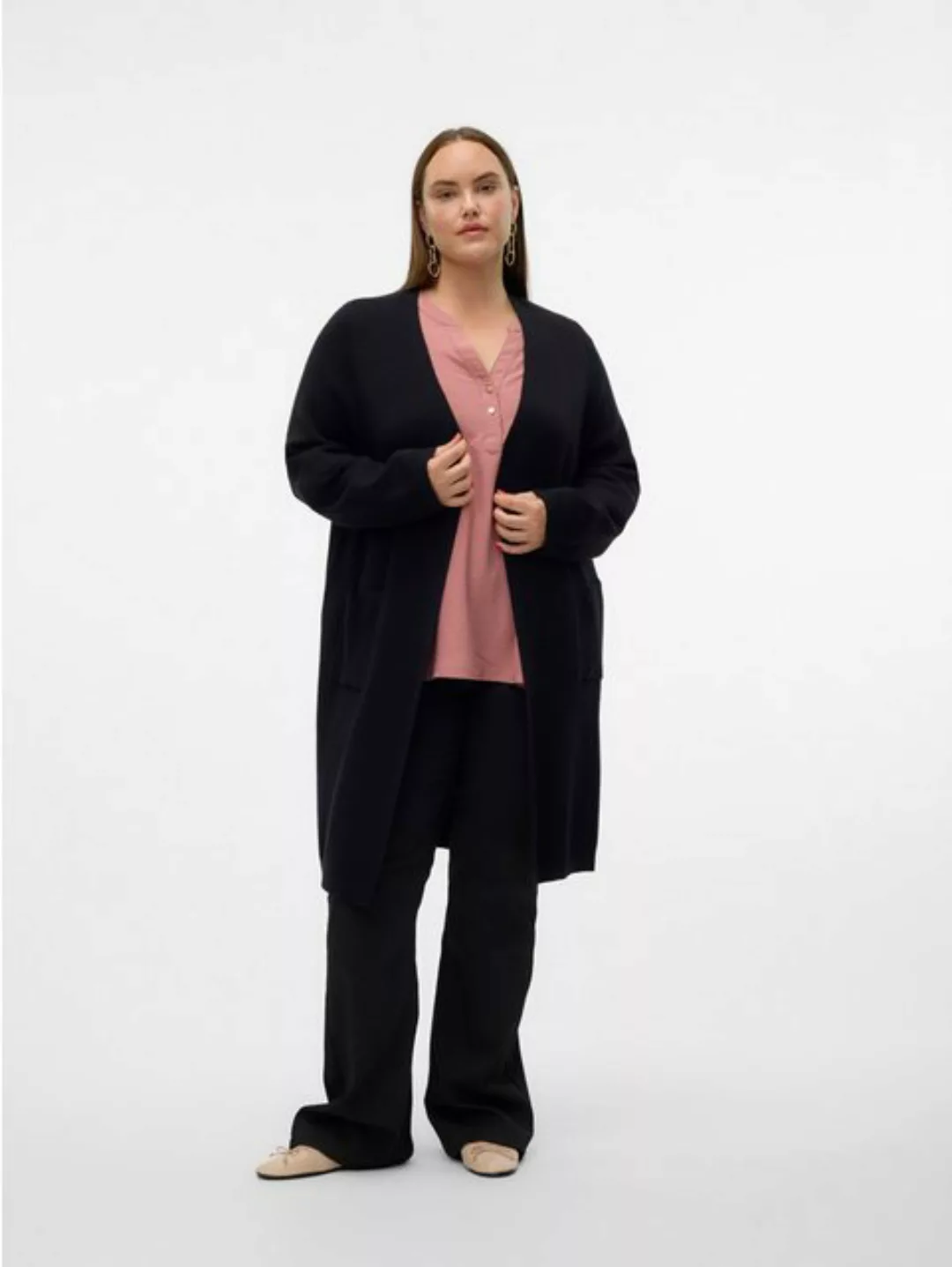 Vero Moda Curve Longstrickjacke VMCSABA LS POCKET COATIGAN GA CUR NOOS günstig online kaufen