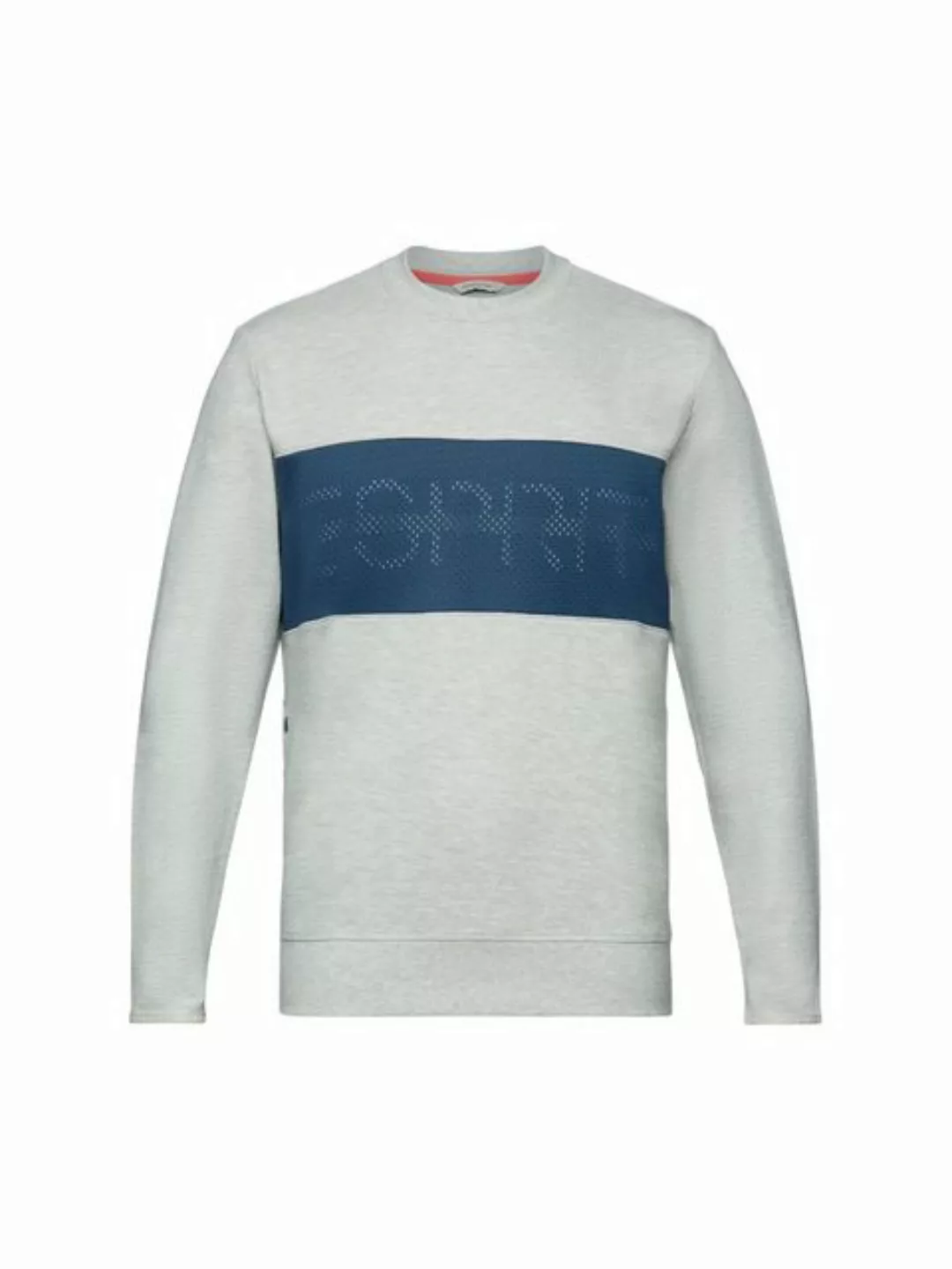 esprit sports Sweatshirt Sweatshirt aus Fleece mit Mesh-Logo (1-tlg) günstig online kaufen