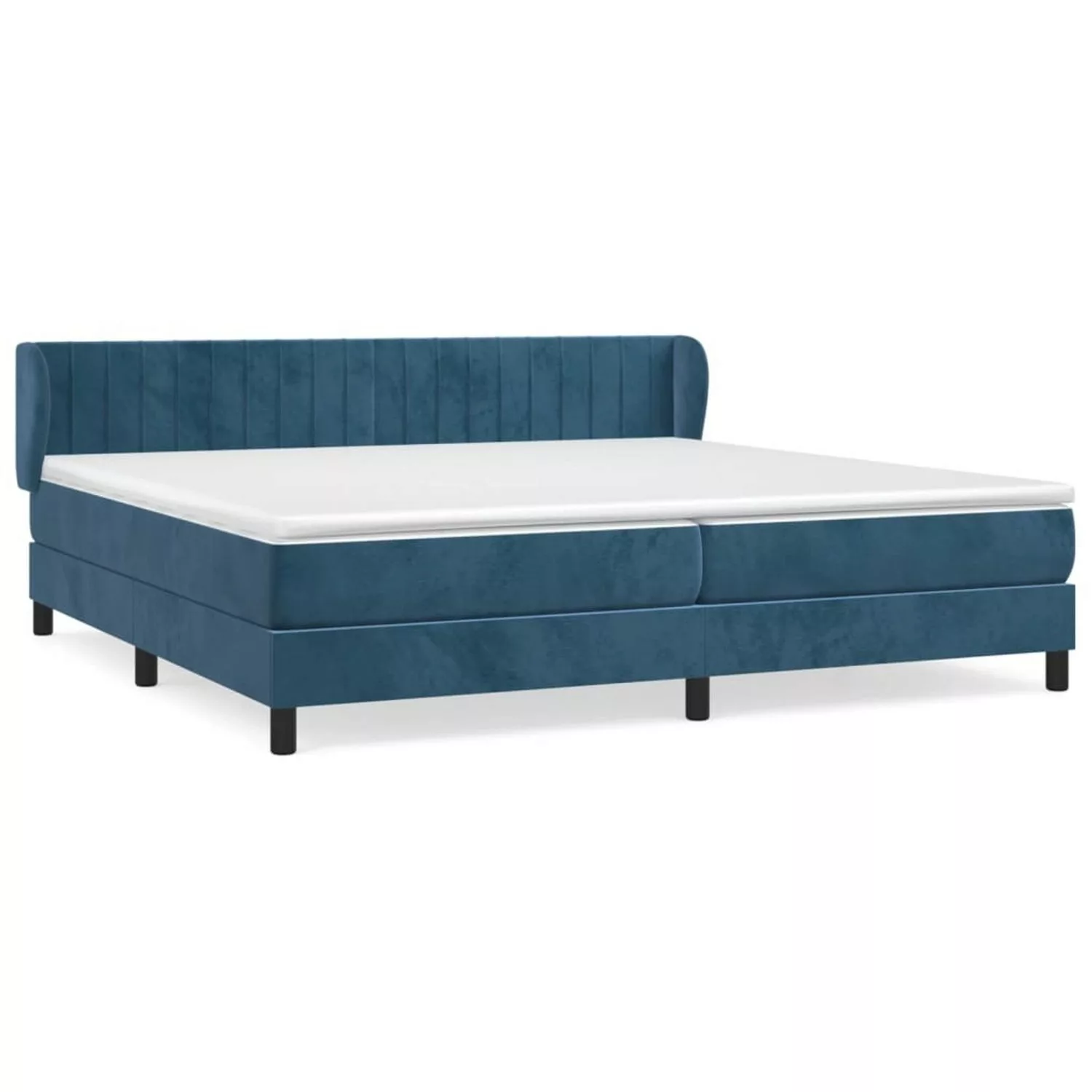 vidaXL Boxspringbett mit Matratze Dunkelblau 200x200 cm Samt1466915 günstig online kaufen