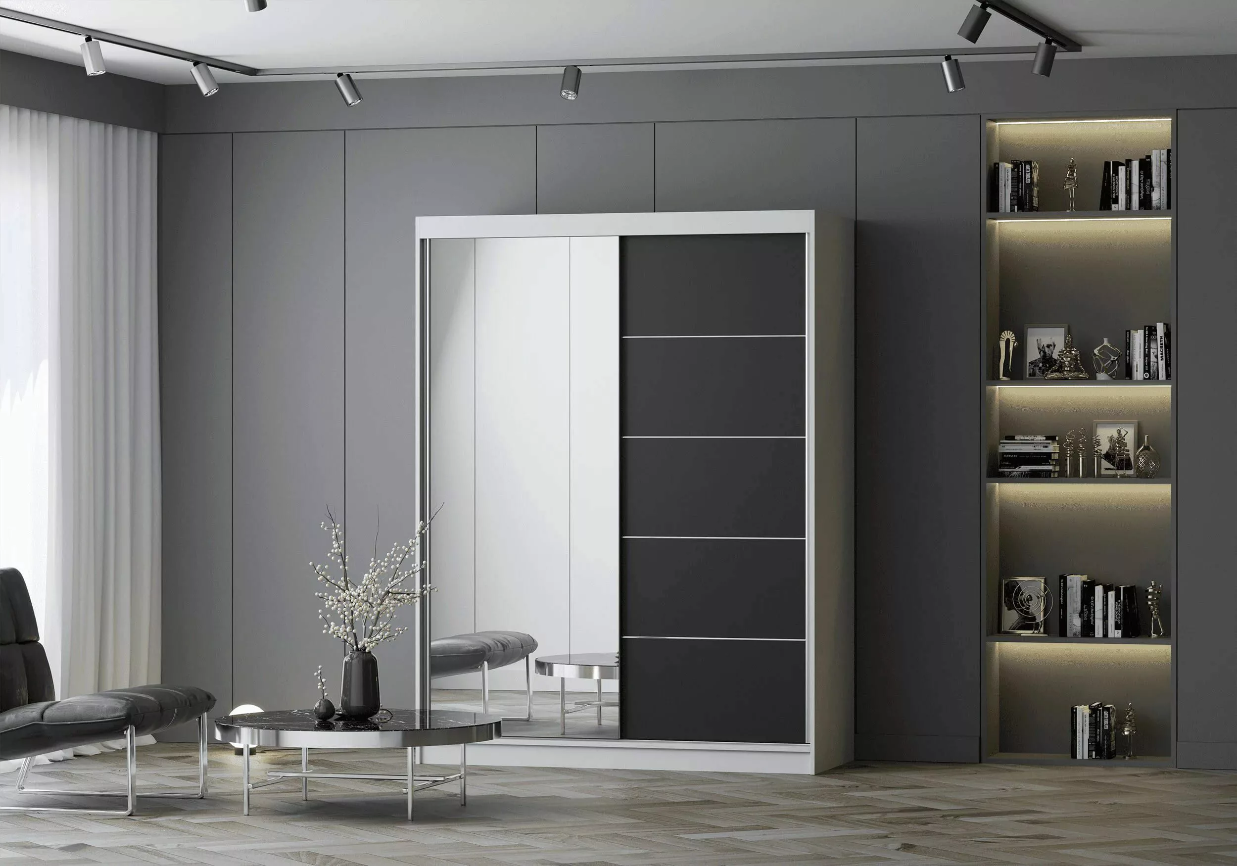 MOEBLO Kleiderschrank LARA 05 (mit Spiegel günstig online kaufen