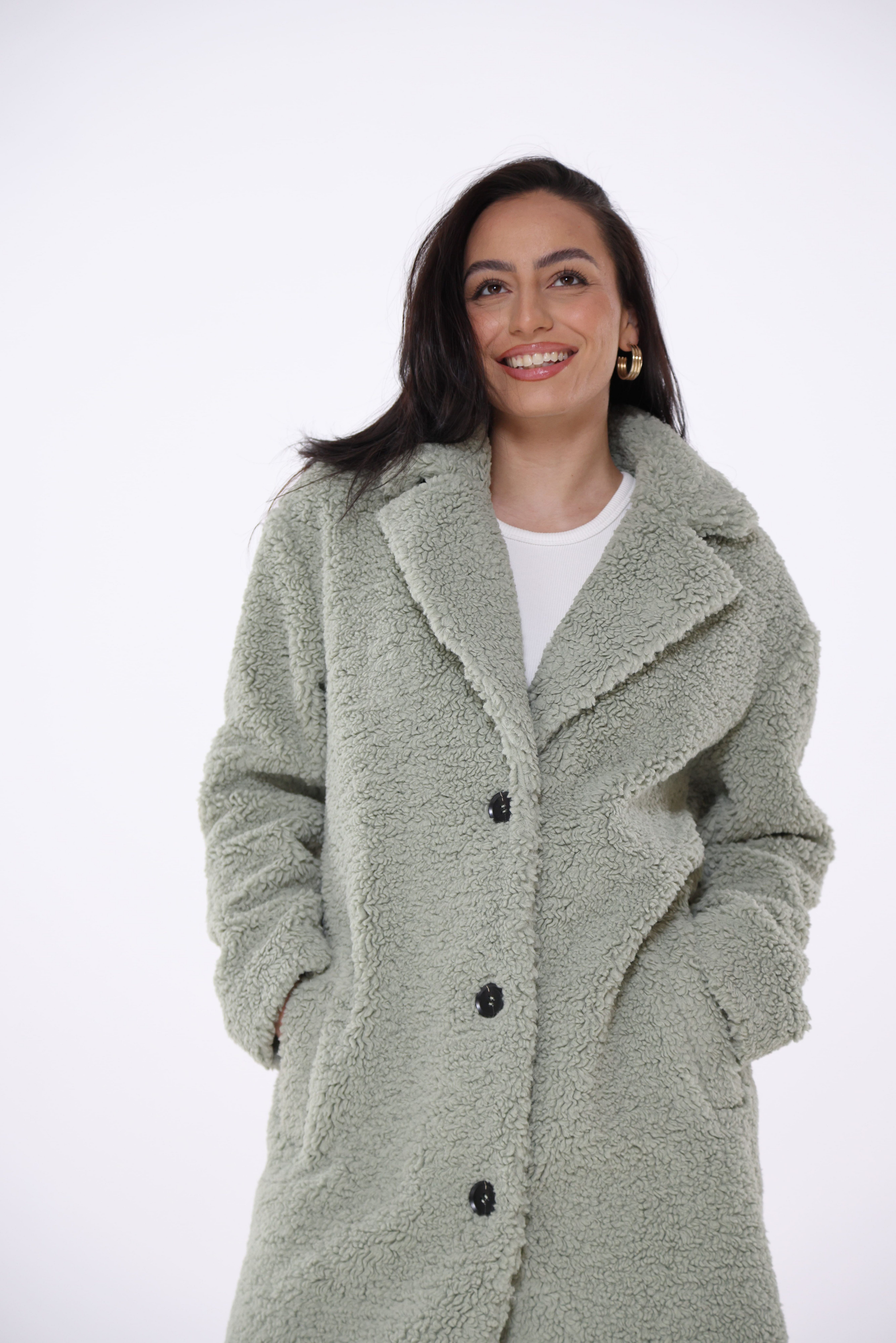 Lara Laurén Plüschjacke warmer Wintermantel mit günstig online kaufen