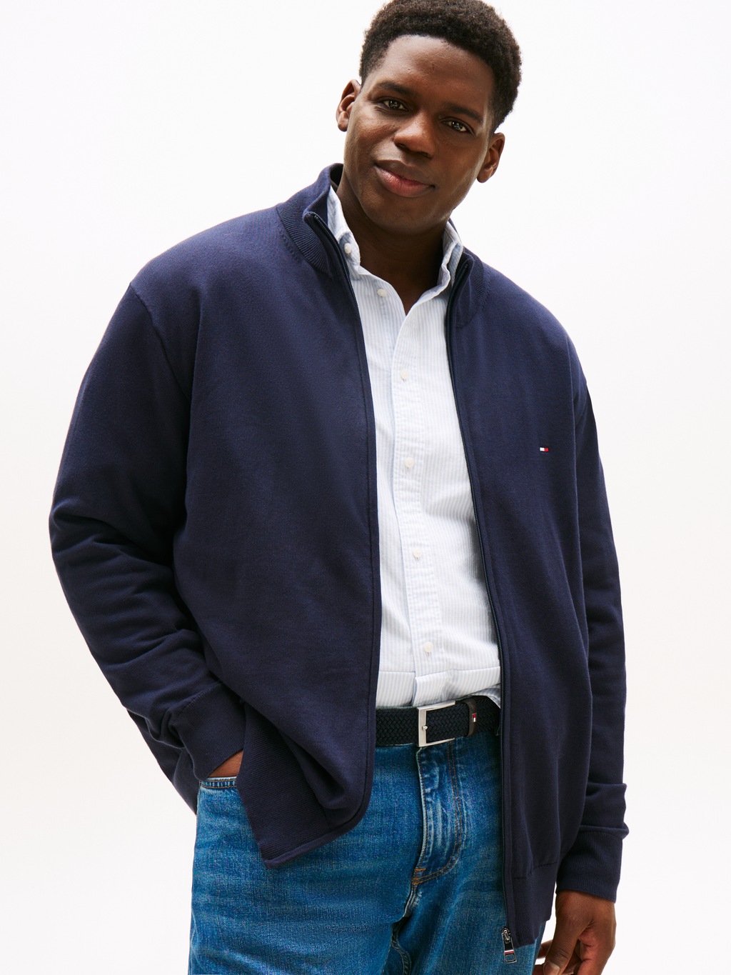 Tommy Hilfiger Big & Tall Strickjacke "BT-ESSENTIAL COTTON ZIP THRU-B", Gro günstig online kaufen