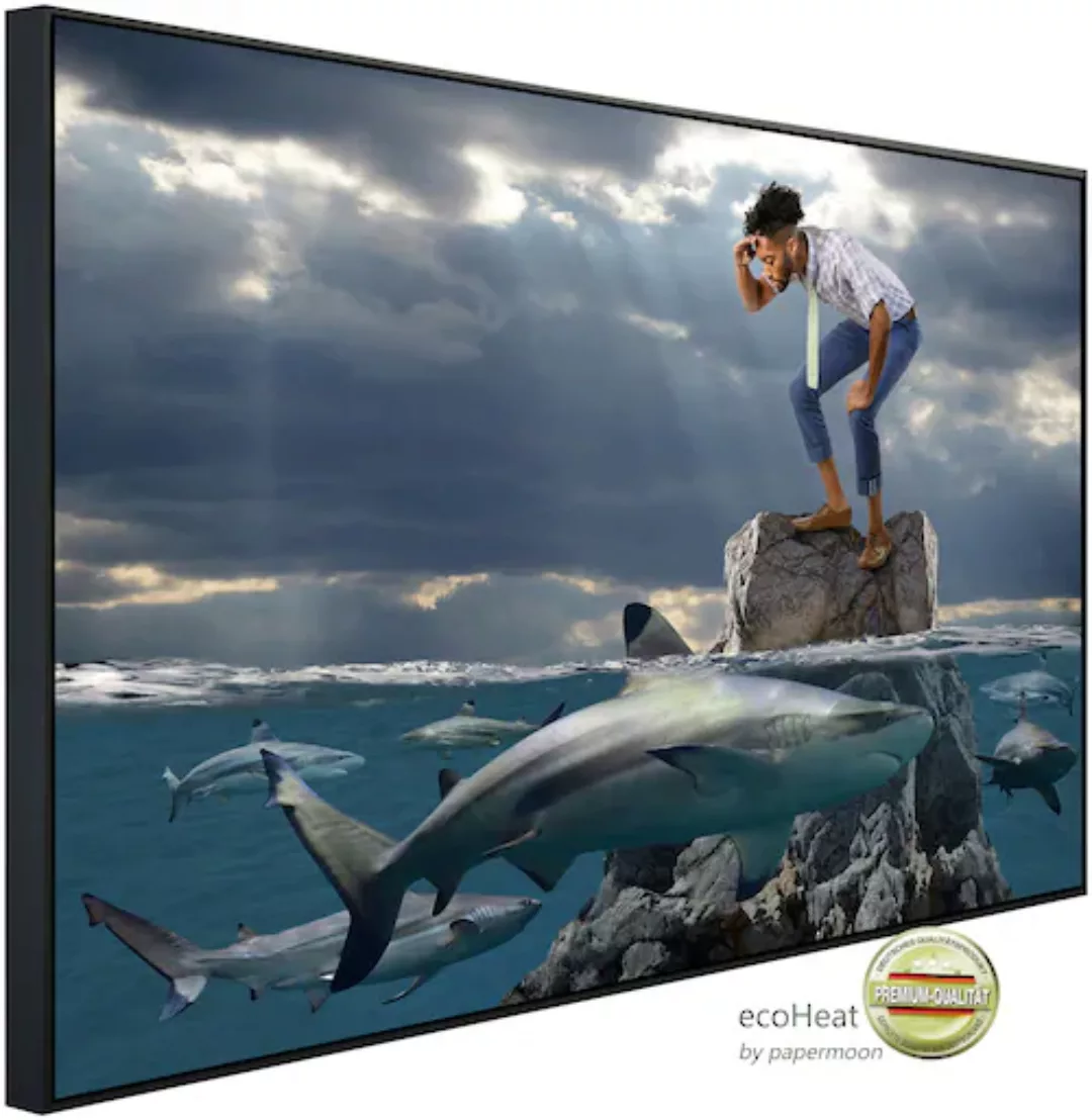Papermoon Infrarotheizung »Mann mit Haien« günstig online kaufen