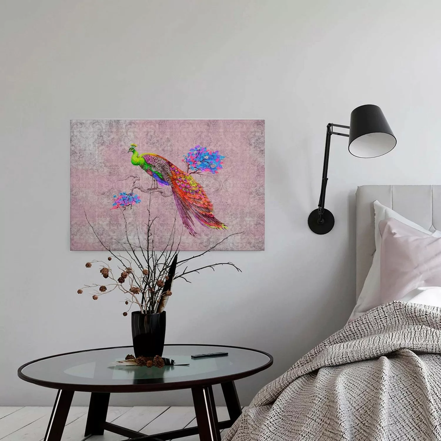 A.S. Création Leinwandbild "peacock", Tiere, (1 St.), Keilrahmen Bild Bunt günstig online kaufen