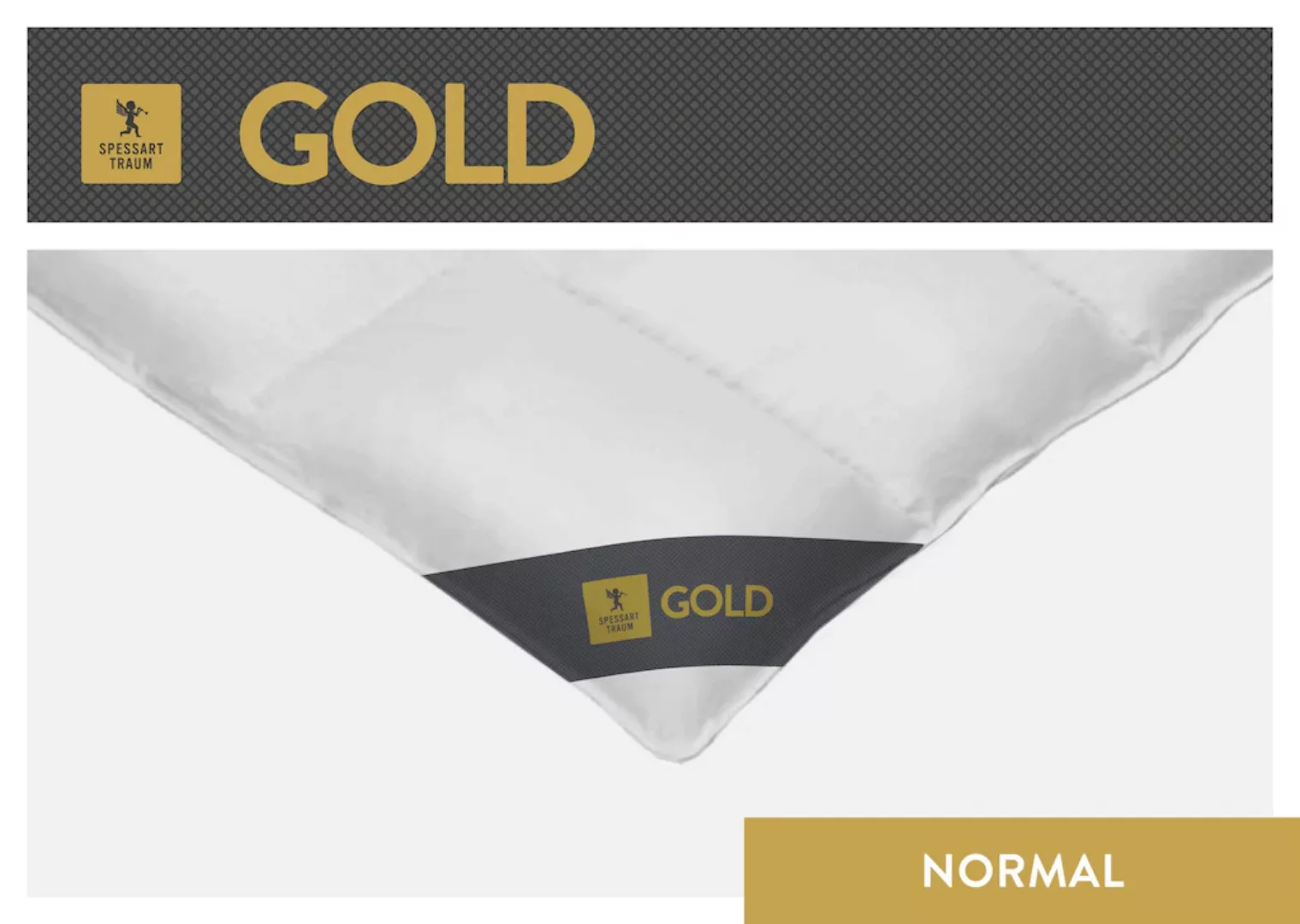 SPESSARTTRAUM Gänsedaunenbettdecke »Gold«, normal, Füllung 100% Gänsedaunen günstig online kaufen
