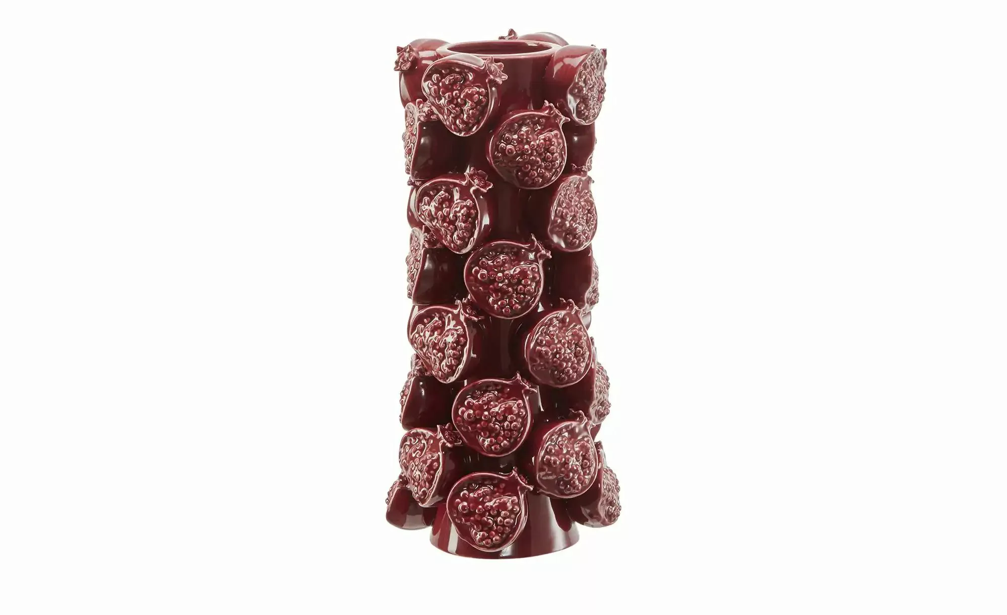 HOME STORY 3D Vase Granatapfel ¦ rot ¦ Dolomite ¦ Maße (cm): H: 30  Ø: 13 W günstig online kaufen