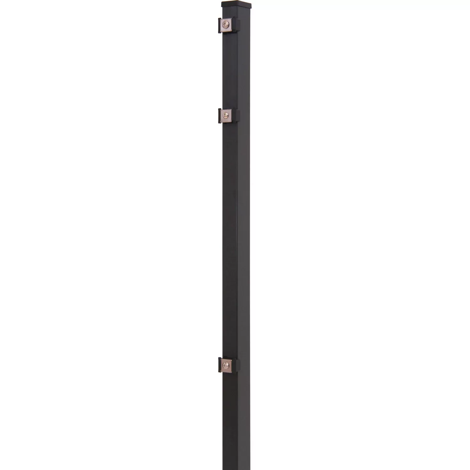 Solid Zaunpfosten mit Edelstahlbeschlägen Stahl Anthrazit 170 x 4 x 4 cm günstig online kaufen